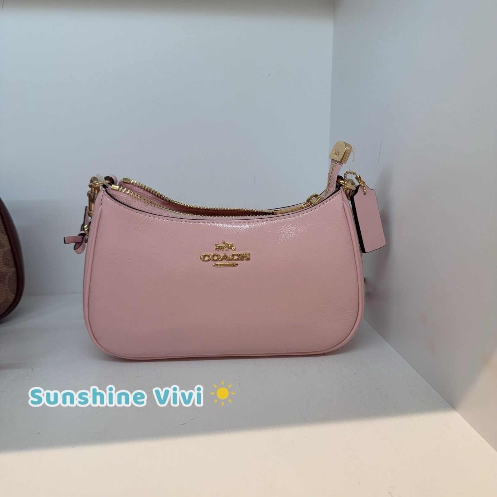 Coach NWT Coach Teri Mini Crossbody Bag Bows CDW68 Soft Pink Size ONE SIZE - 7 Thumbnail