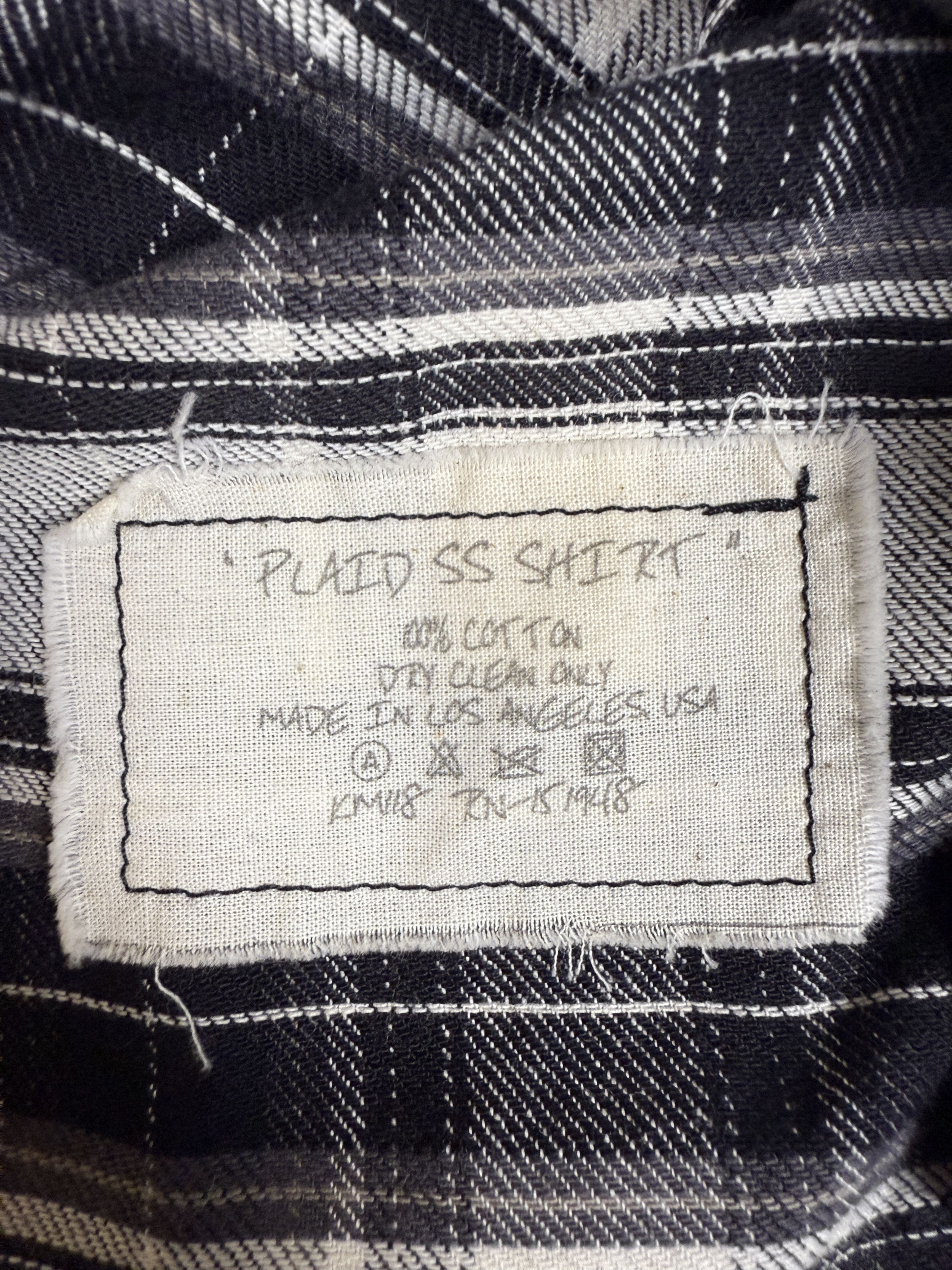 Greg Lauren $750 Greg Lauren Short Sleeve Plaid Shirt Size US XL / EU 56 / 4 - 9 Thumbnail