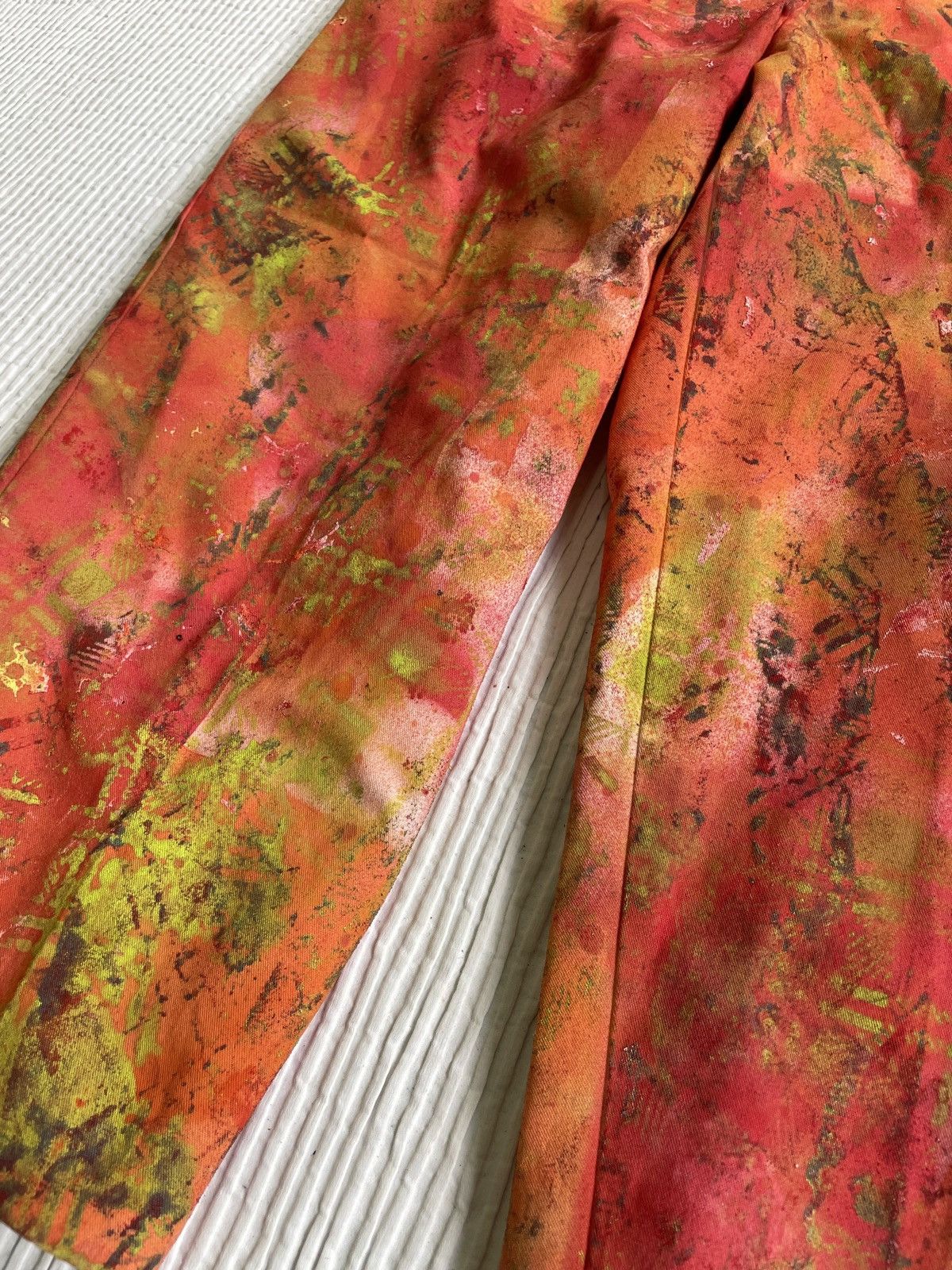 Handmade Ugly Madras Hand Painted Camo Pants Size US 32 / EU 48 - 17 Thumbnail