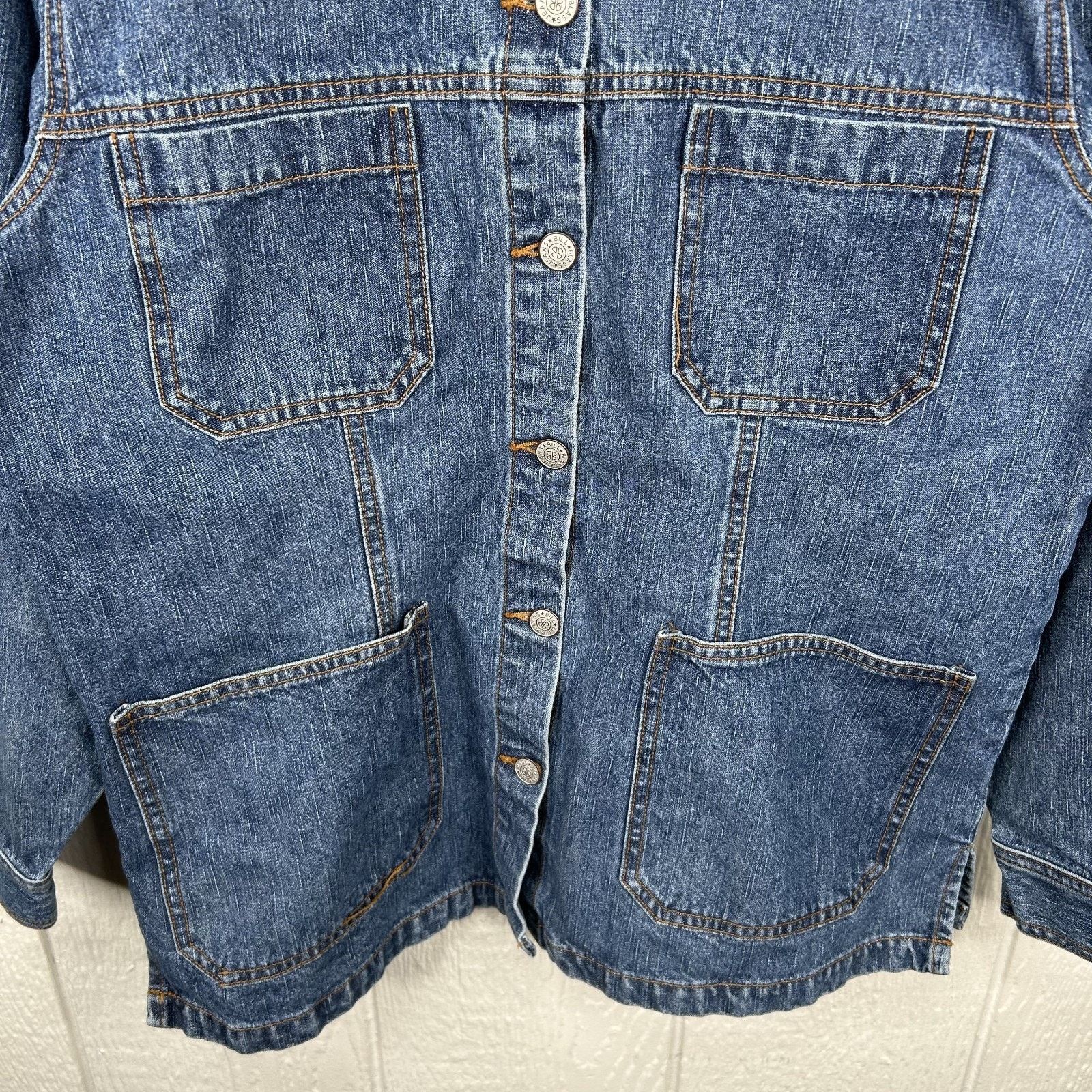 Bill Blass Vintage 90s Bill Blass Button Chore Style Jean Jacket Medium Size US M / EU 48-50 / 2 - 3 Thumbnail