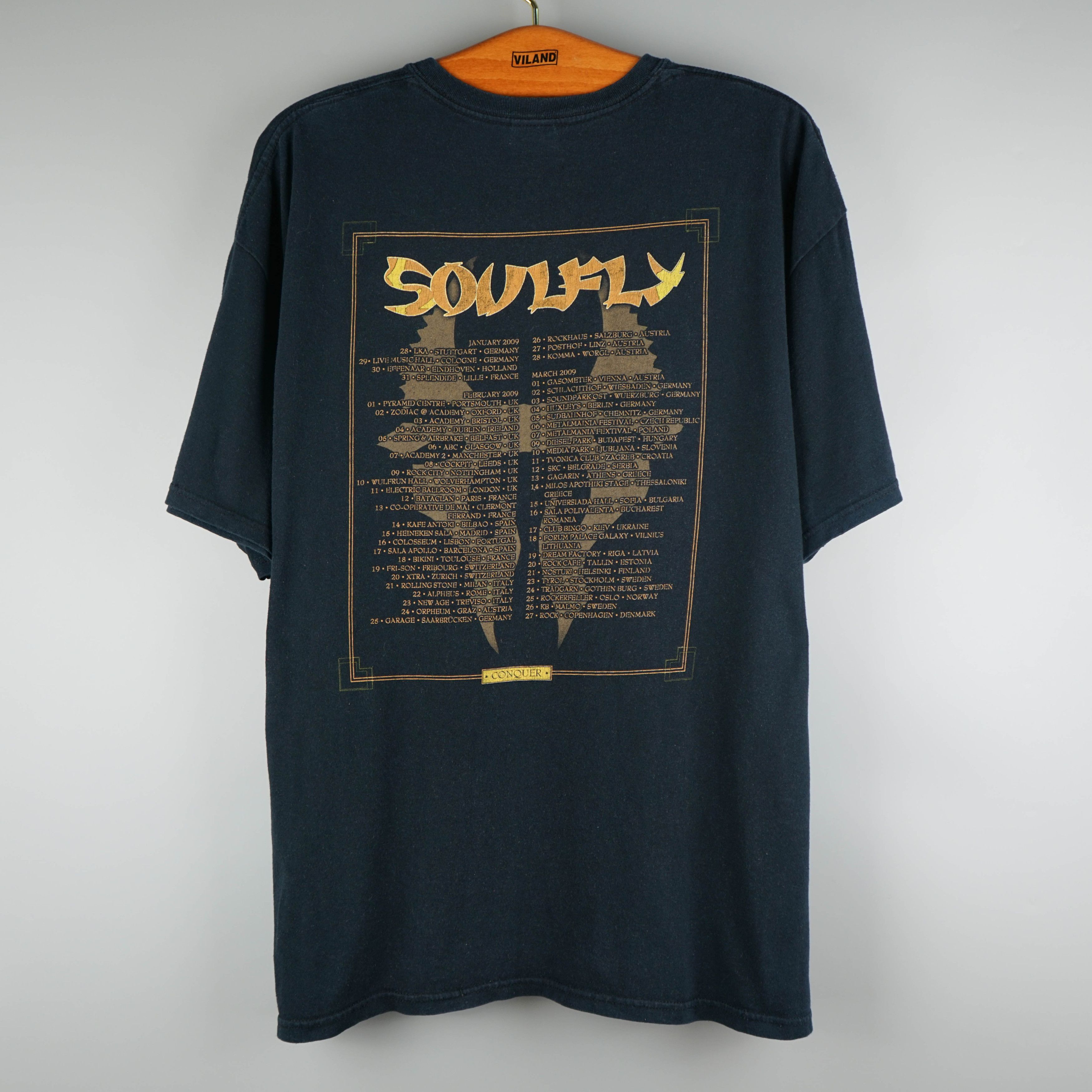 Band Tees × Vintage Vintage 2009 Soulfly Tour T-Shirt Size US XXL / EU 58 / 5 - 5 Thumbnail
