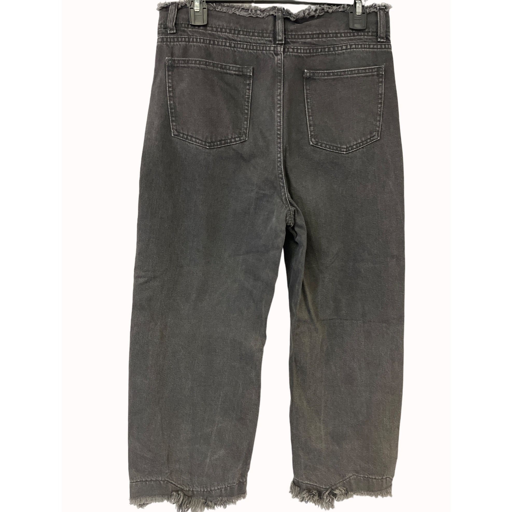 Zara Zara Women's Black Jeans/Wide Leg/Button Fly Sz 8 SKU 4220 Size 30" / US 8 / IT 44 - 3 Thumbnail