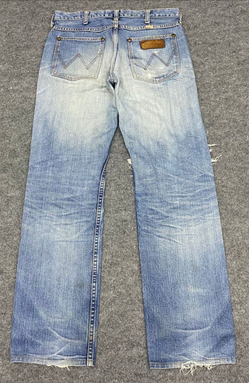 Wrangler Vintage 80s Wrangler Distressed Denim Size US 31 - 2 Thumbnail