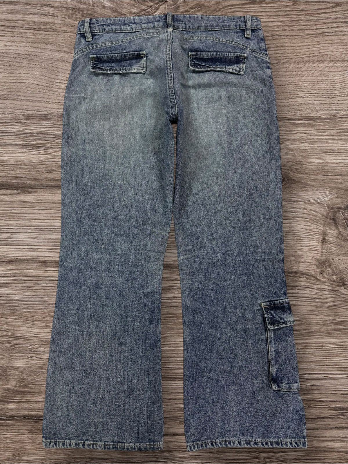 Comme des Garcons Japan Comme Ca Du Mode Distress Ultility Capri Flare Jeans Size 29" - 2 Thumbnail