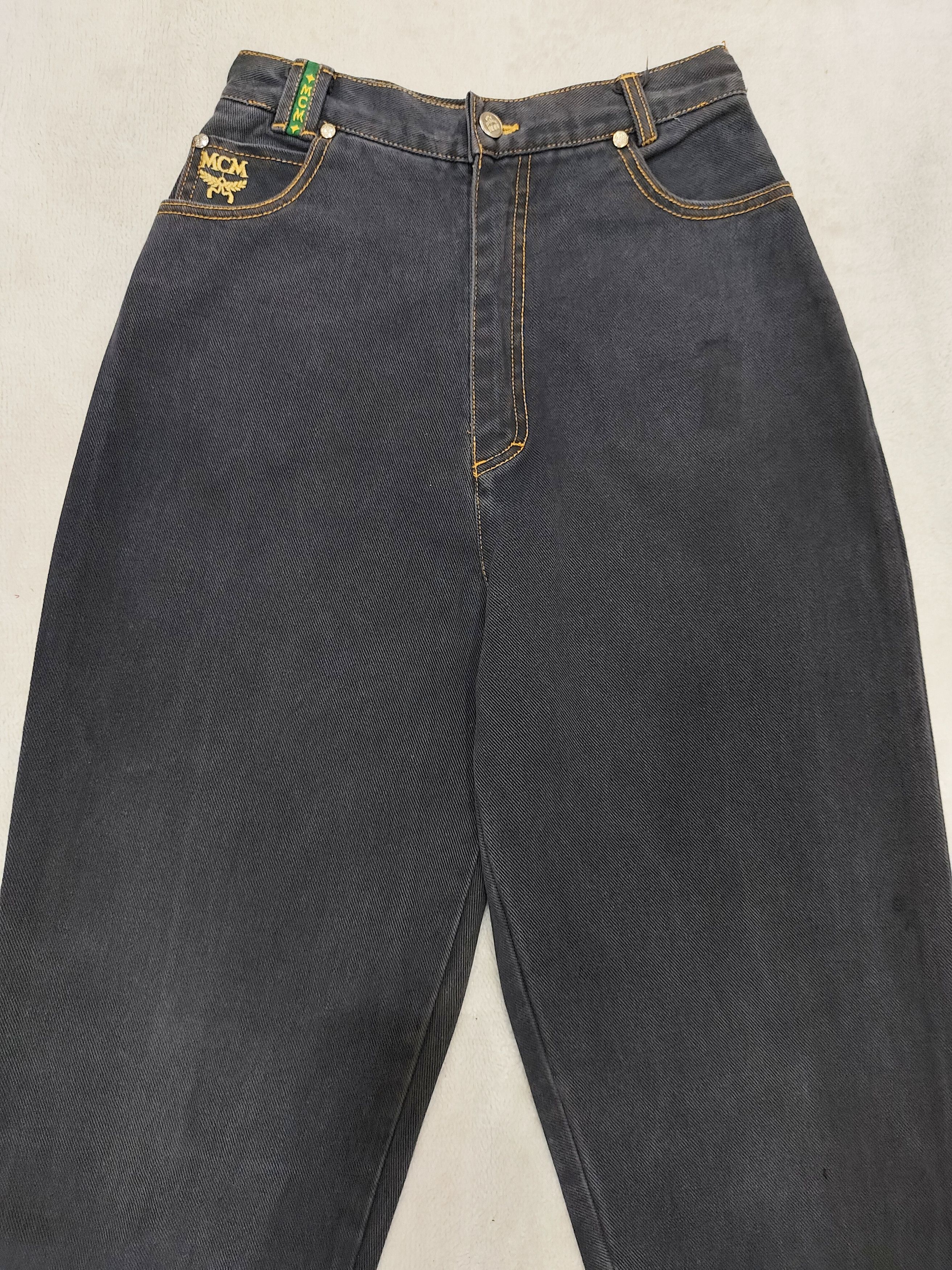 MCM 90s MCM- Embroidered Logo Y2K Archive Washed Jeans Size 29" - 6 Thumbnail