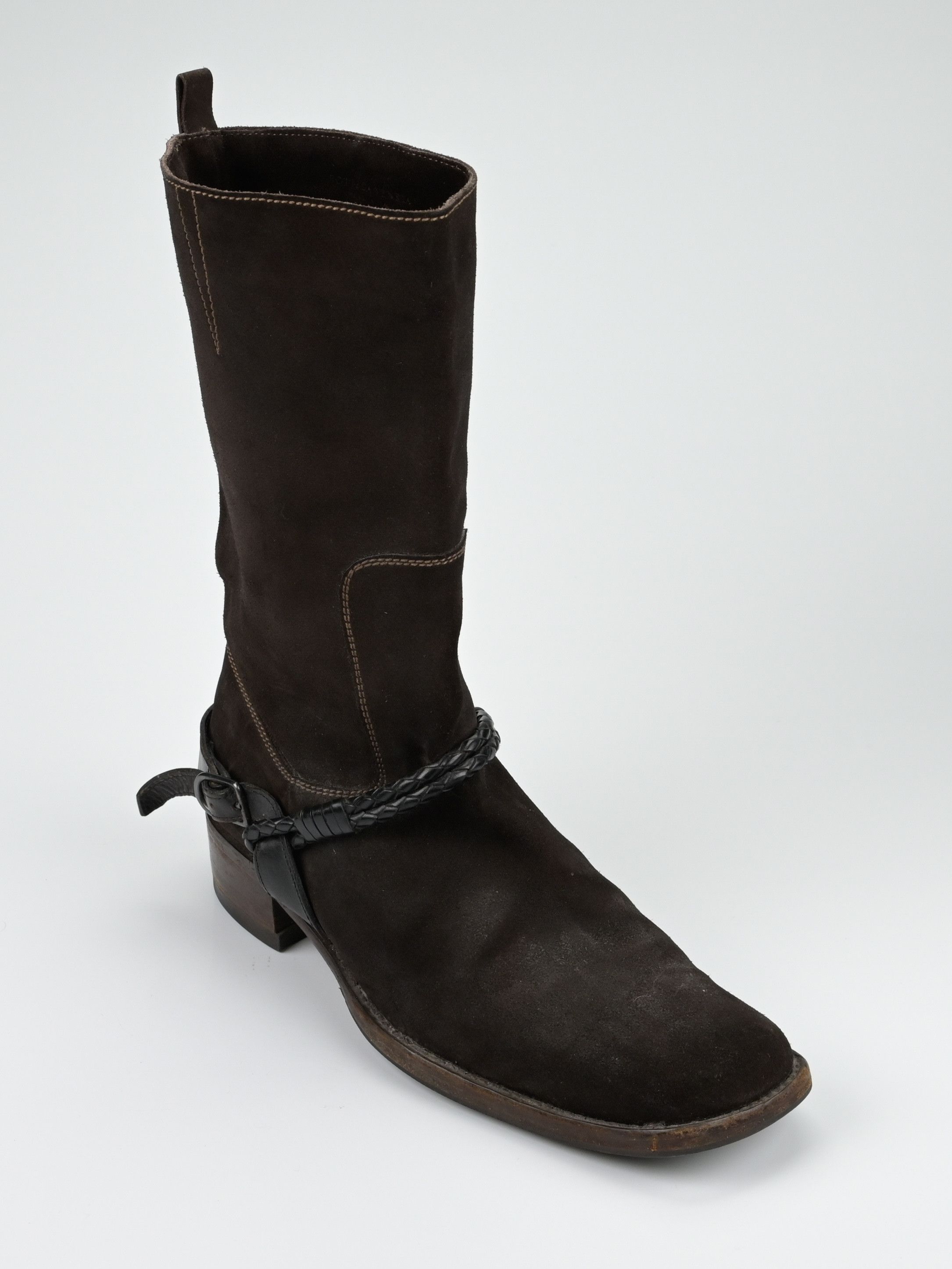 Bottega Veneta Suede Intrecciato Braided Weave Cord Boots Size US 10 / EU 43 - 12 Thumbnail