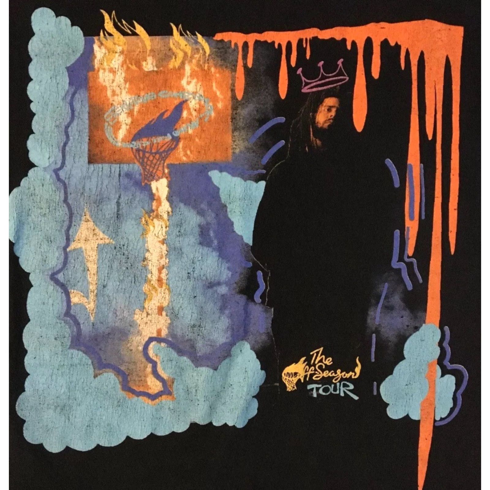 Travis Scott VINTAGE J COLE Faded Distressed Offseason Tour Shirt XL Concert Hip Hop Grunge Y2K Size US XL / EU 56 / 4 - 3 Thumbnail