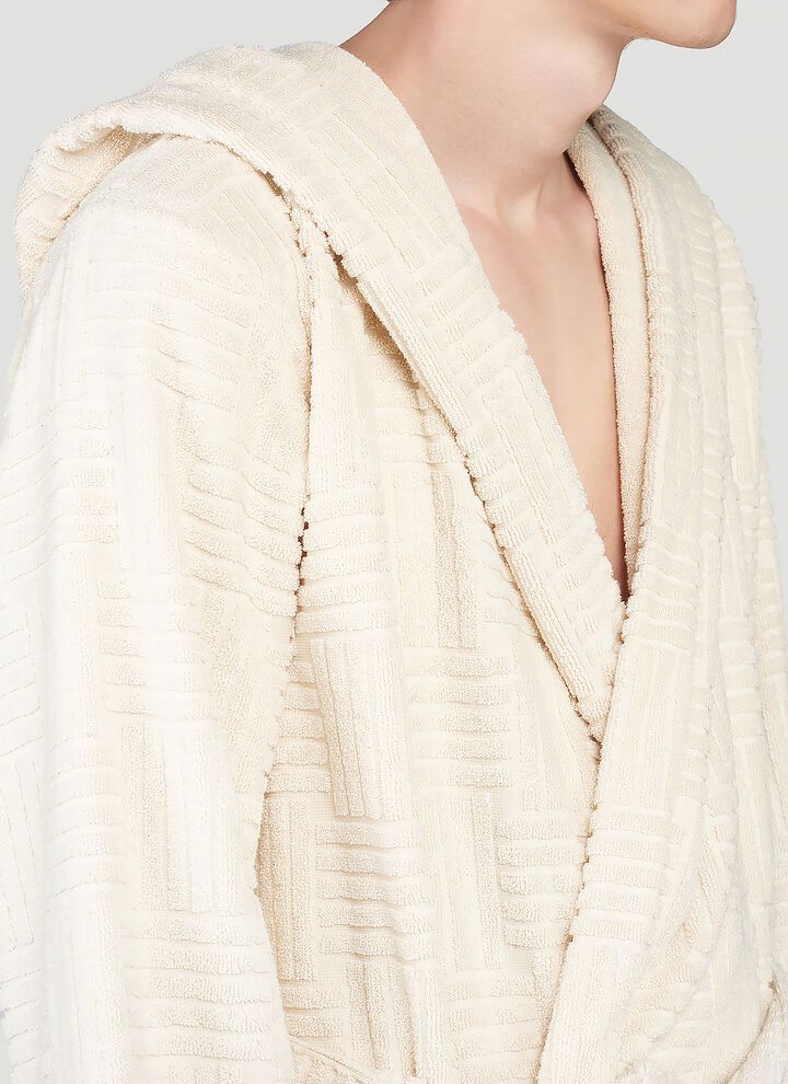Bottega Veneta o1loc1c0424 656097 Cotton Bathrobe in White Size US M / EU 48-50 / 2 - 4 Thumbnail