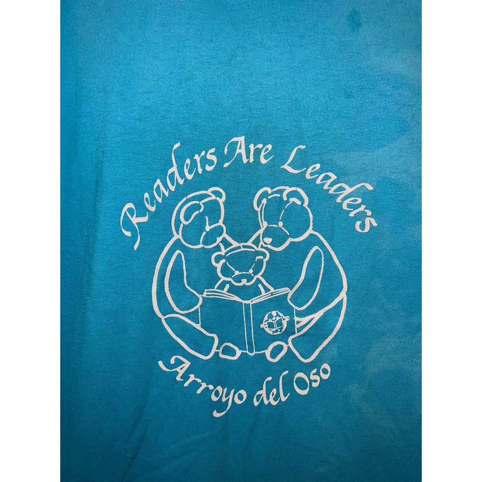 Fruit Of The Loom Vintage Book Shirt Readers Are Leaders Arroyo Del Oso Bear S Size US S / EU 44-46 / 1 - 2 Thumbnail