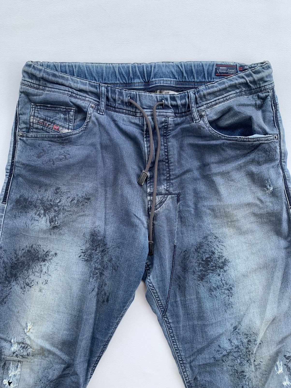 Distressed Sick Motive Basic Jeans Pants Menswear