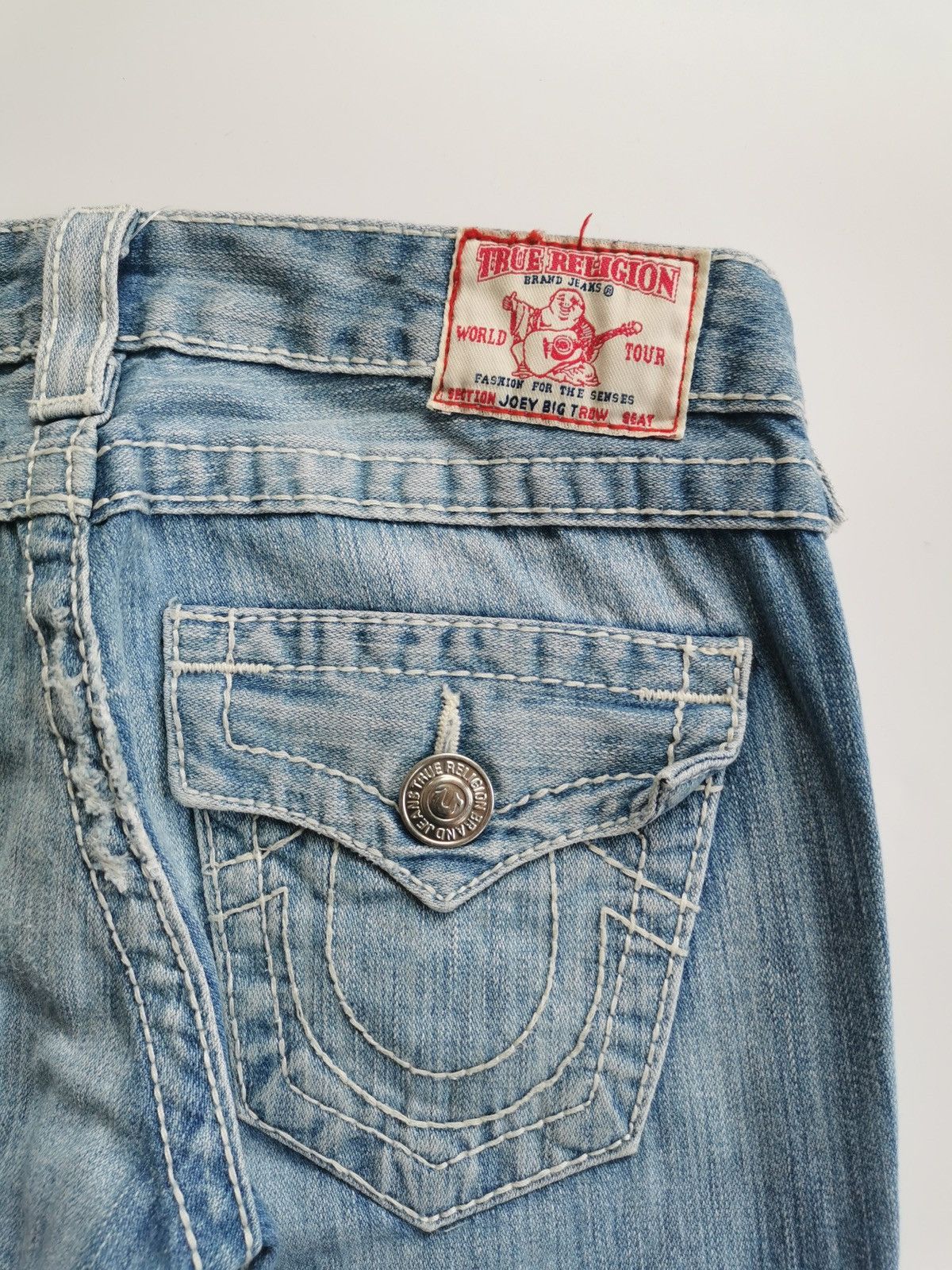 True Religion True Religion Bootcut Joey Big T Distressed Jeans Size 27" / US 4 / IT 40 - 5 Thumbnail
