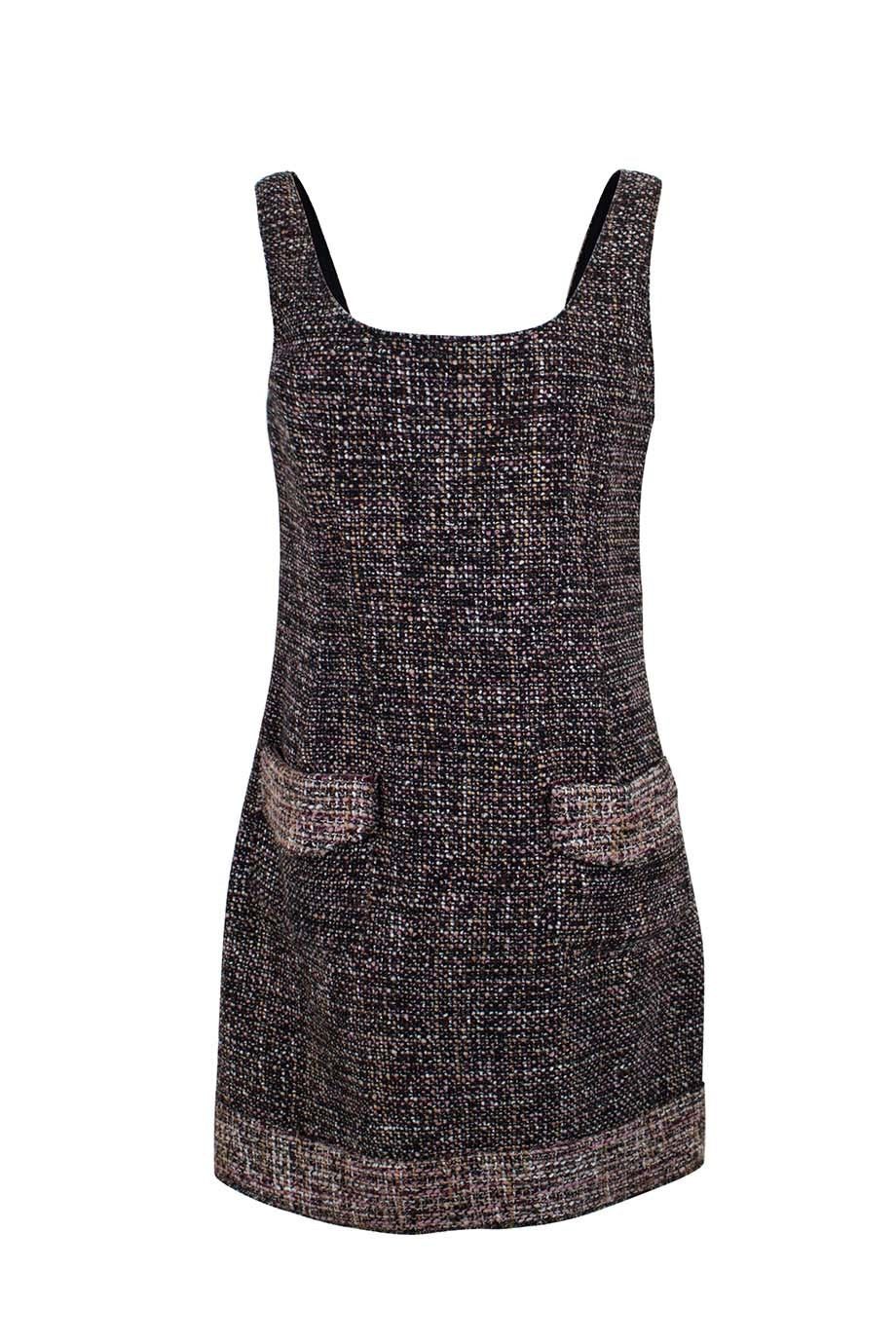 Dolce & Gabbana Dolce&Gabbana tweed mini dress lace up back size S Size S / US 4 / IT 40 - 1 Thumbnail