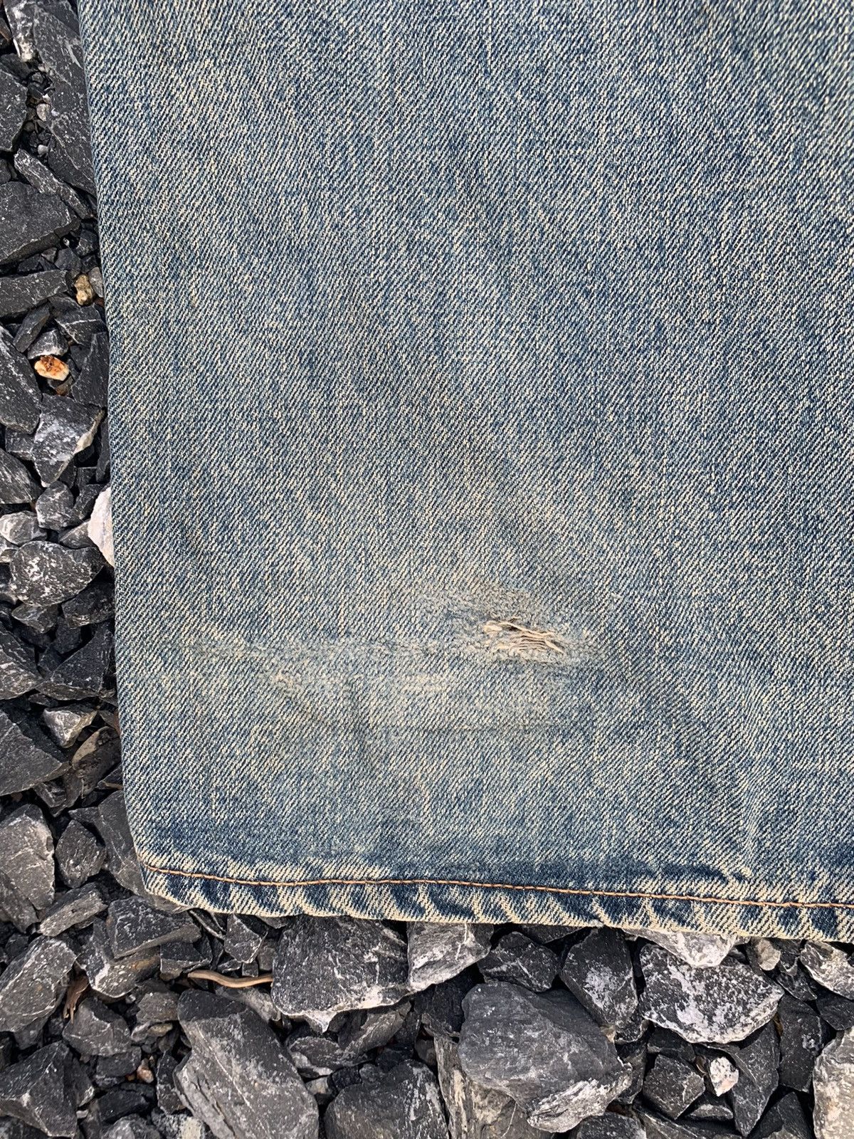 Kapital VINTAGE EDWIN 505 SELVEDGE BAGGY JAPANESE DISTRESSED DENIM Size US 29 - 21 Thumbnail