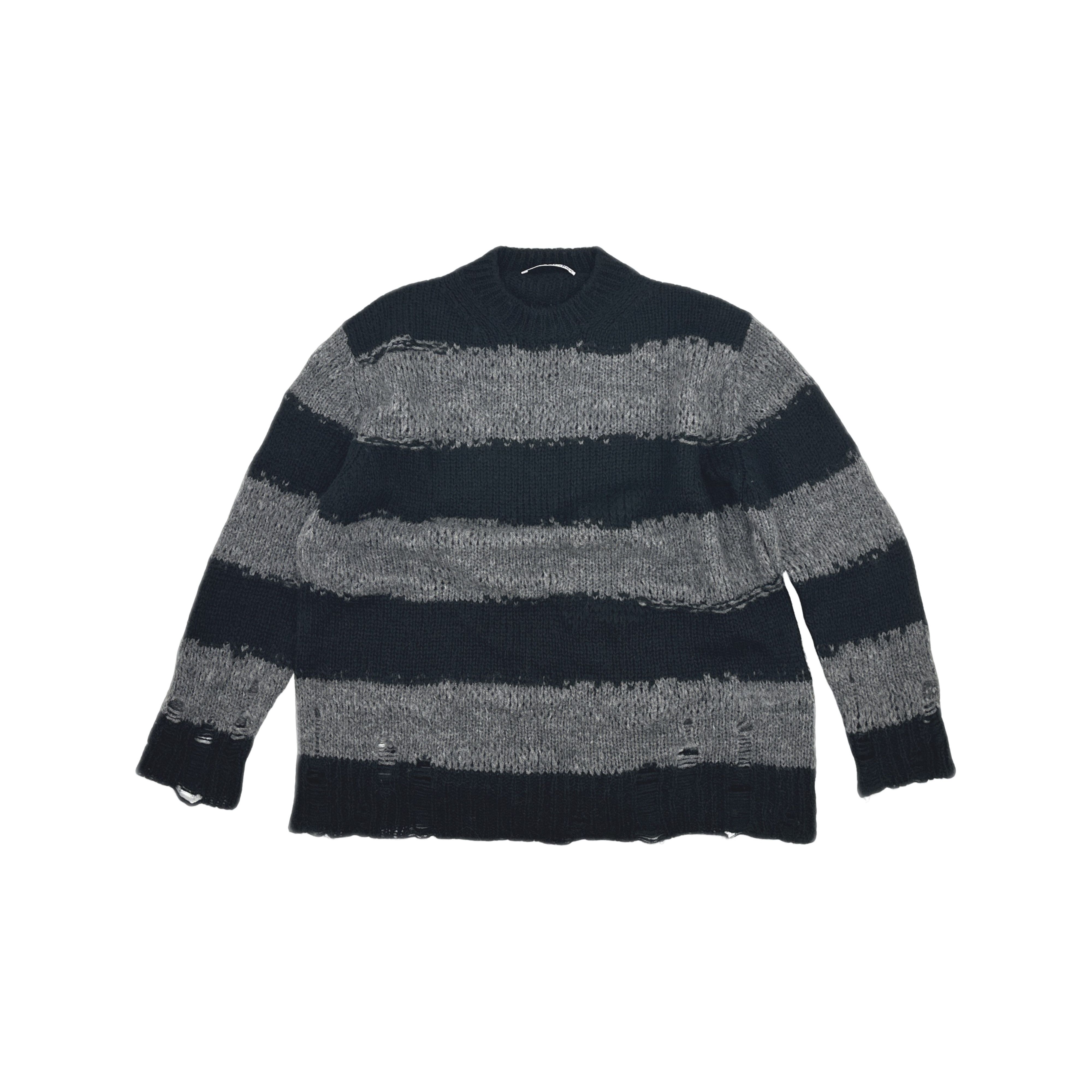 Acne Studios Acne Studios Striped Distressed Mohair Sweater XS Size XS / US 0-2 / IT 36-38 - 1 Thumbnail