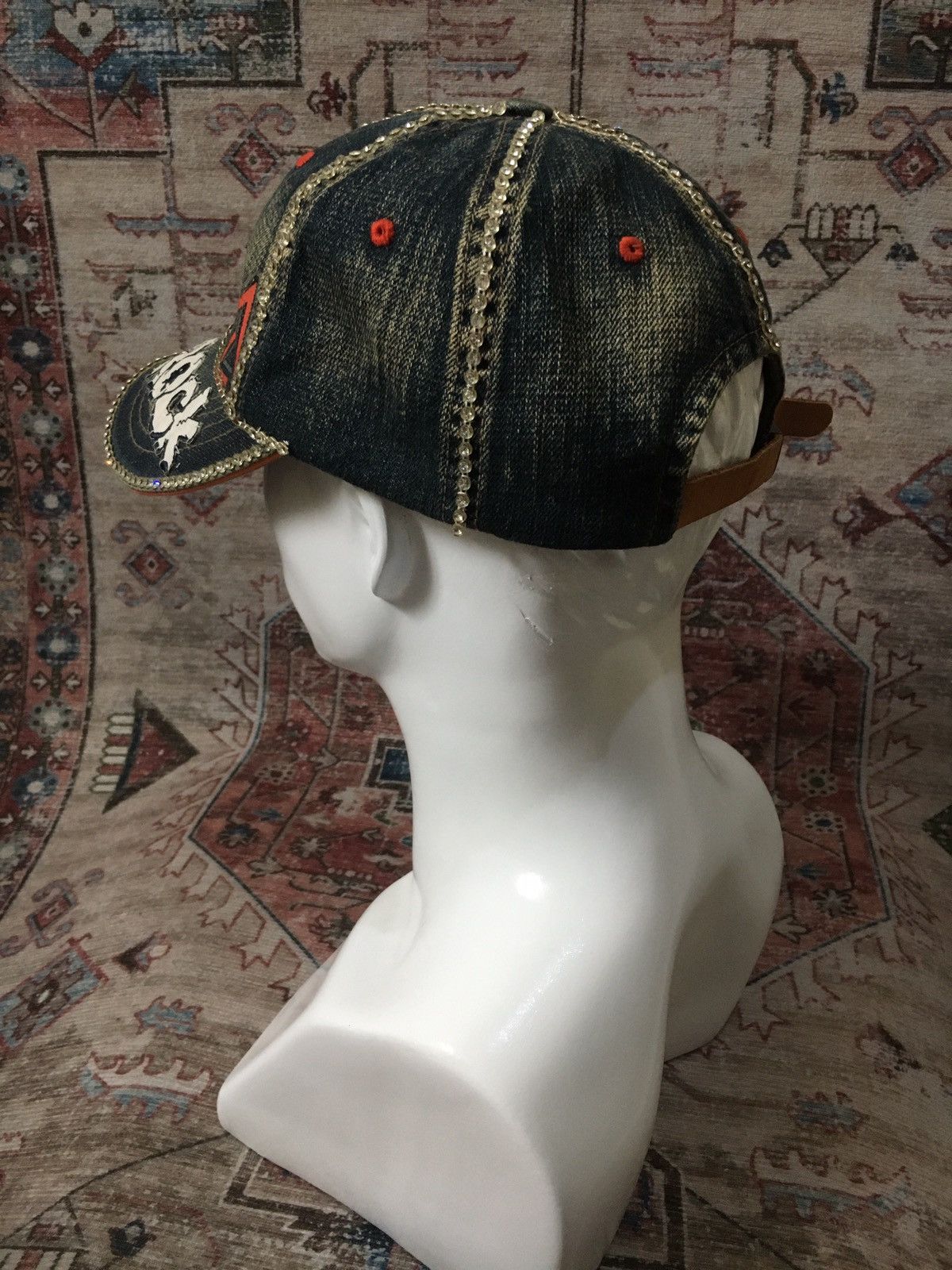 Hysteric Glamour Y2K Anita Girl Denim Hat Size ONE SIZE - 4 Thumbnail