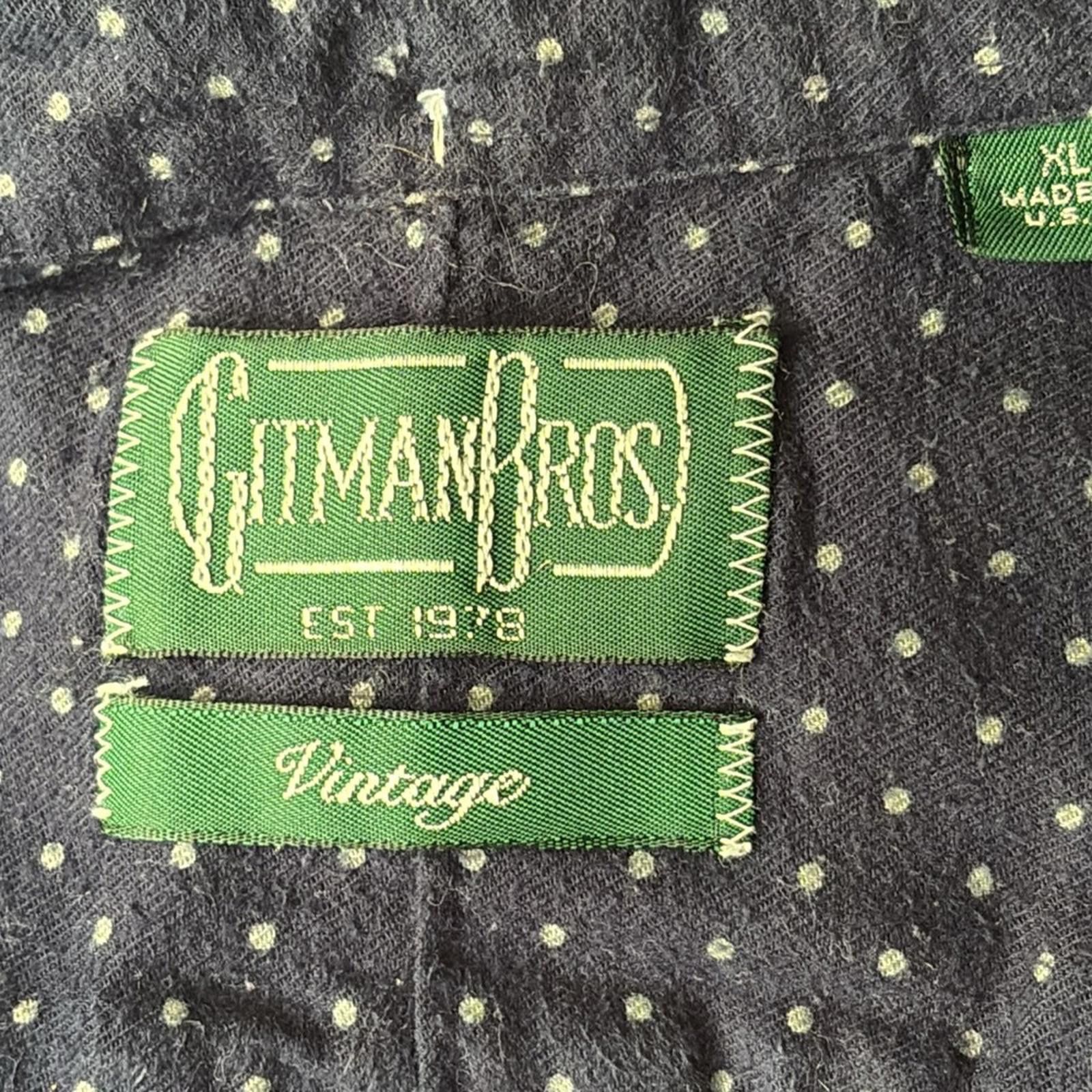 Other Vintage Gitman Bros Collar Polka Dot Cotton Flannel Shirt Size US XL / EU 56 / 4 - 9 Thumbnail