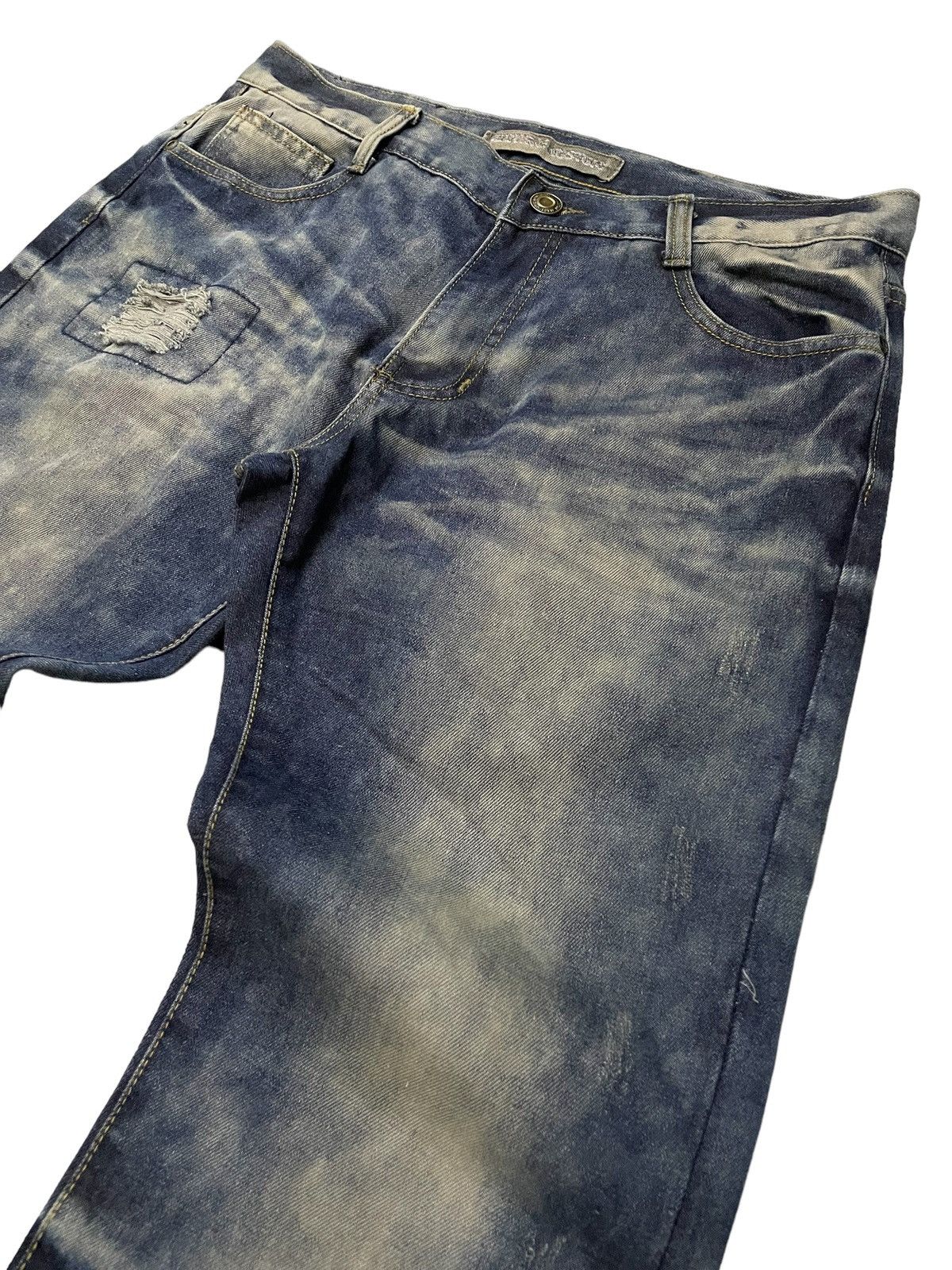 GOSTAR DE FUGA × Hysteric Glamour × Japanese Brand Martin Kustom Enzyme Mud Wash Distressed Jeans Size US 34 / EU 50 - 9 Thumbnail