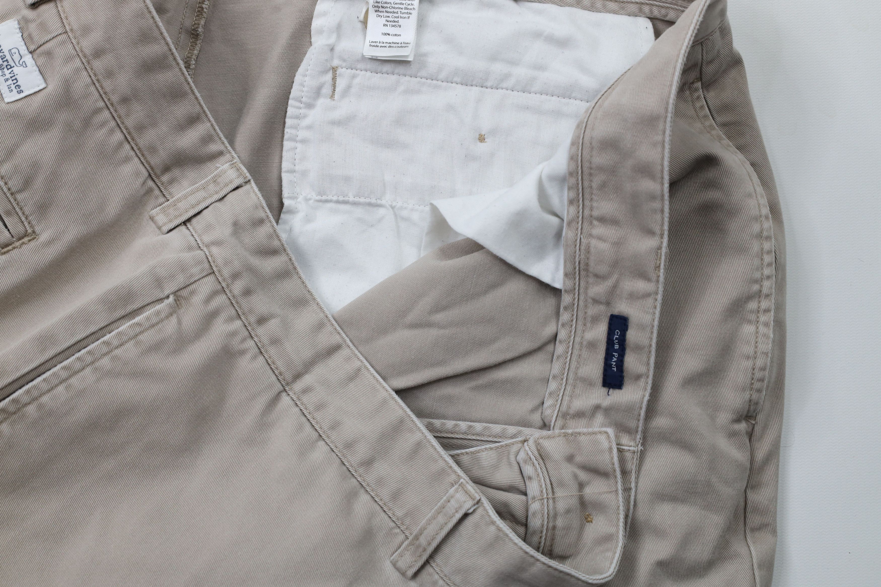 Vineyard Vines × Vintage Vineyard Vines Wide Leg Club Chino Pants Beige Cotton Size US 40 / EU 56 - 7 Thumbnail
