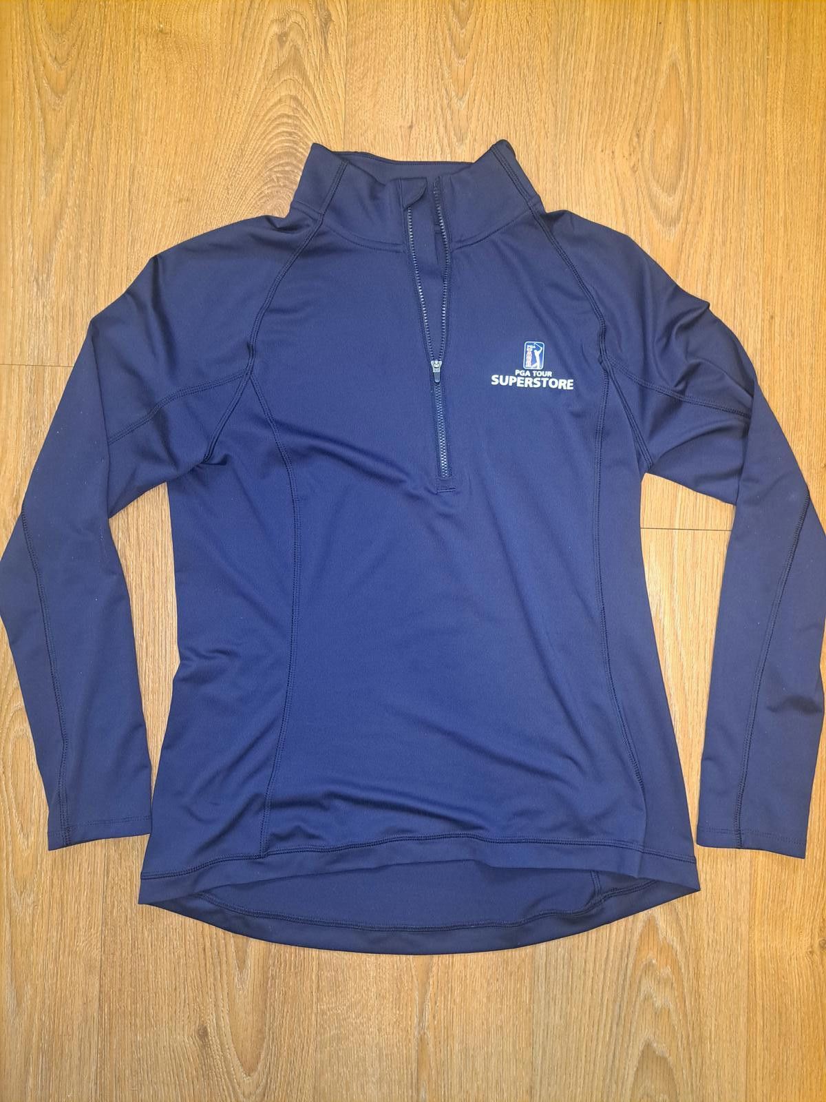 Puma PGA Tour Puma Quarter Zip Pullover Sweater Womens Large Blue Size ONE SIZE - 1 Thumbnail