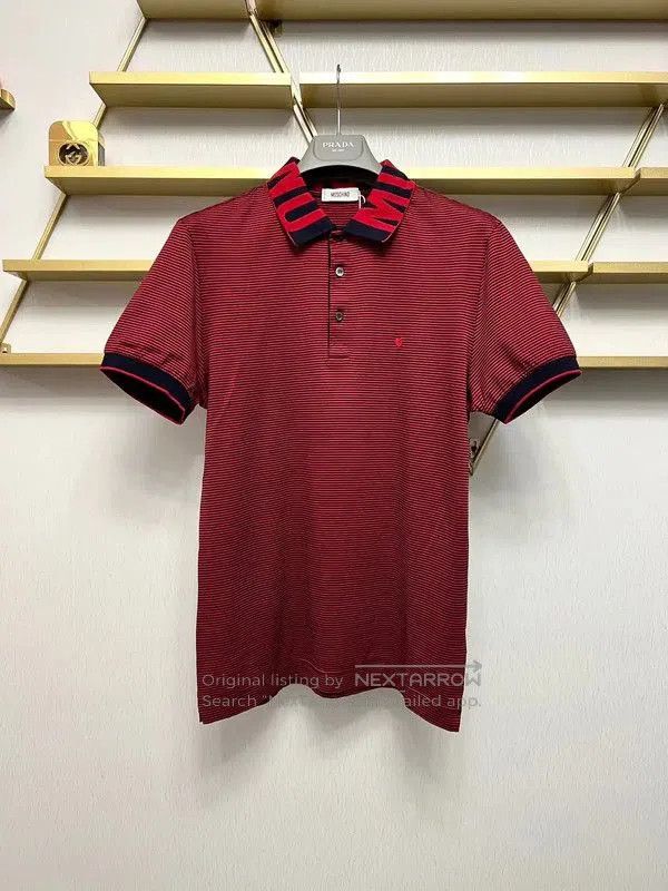 Moschino Moschino Red Summer Cotton Polo Shirt . Size US L / EU 52-54 / 3 - 1 Thumbnail