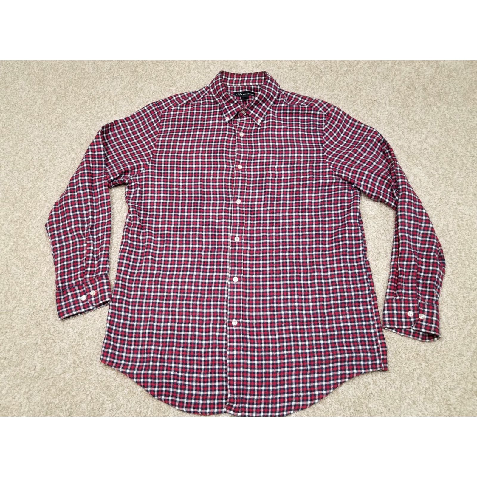 Vintage VINTAGE John Ashford JA Flannel Shirt Mens Large Red Blue Plaid 100% Cotton Long Sleeve Button-Up Casual Men Shirt Size US L / EU 52-54 / 3 - 2 Thumbnail