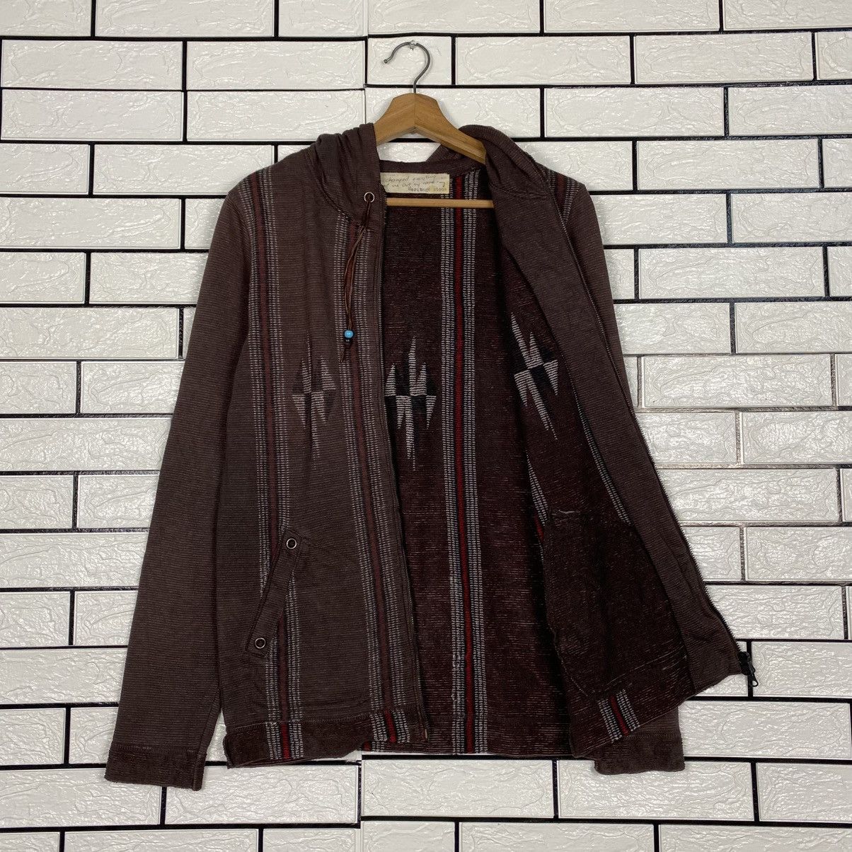 Japanese Brand 📌Herritage Stone Navajo Chimayo Zipper Hoodie Native Design Size US M / EU 48-50 / 2 - 13 Thumbnail