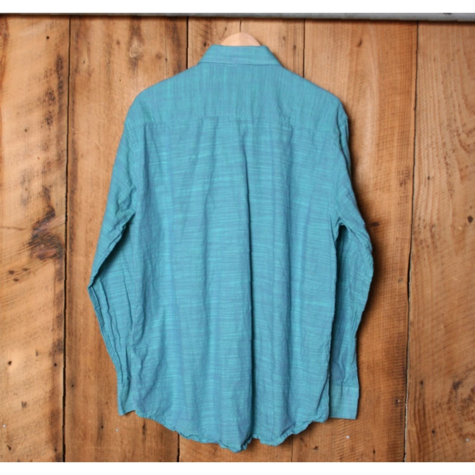 Vintage Viyella Shirt XL Blue Contempo Turquoise w/Pink Trim Button Front Button-Up Long Sleeve Mens (Adult) XL Blue Contempo Turquoise Pink Trim Size US XL / EU 56 / 4 - 4 Thumbnail