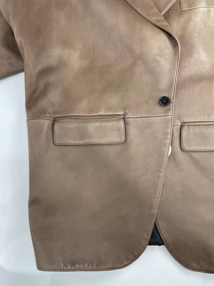 Yves Saint Laurent YSL Vintage Brown Lambskin Leather Jacket. Size S / US 4 / IT 40 - 11 Thumbnail