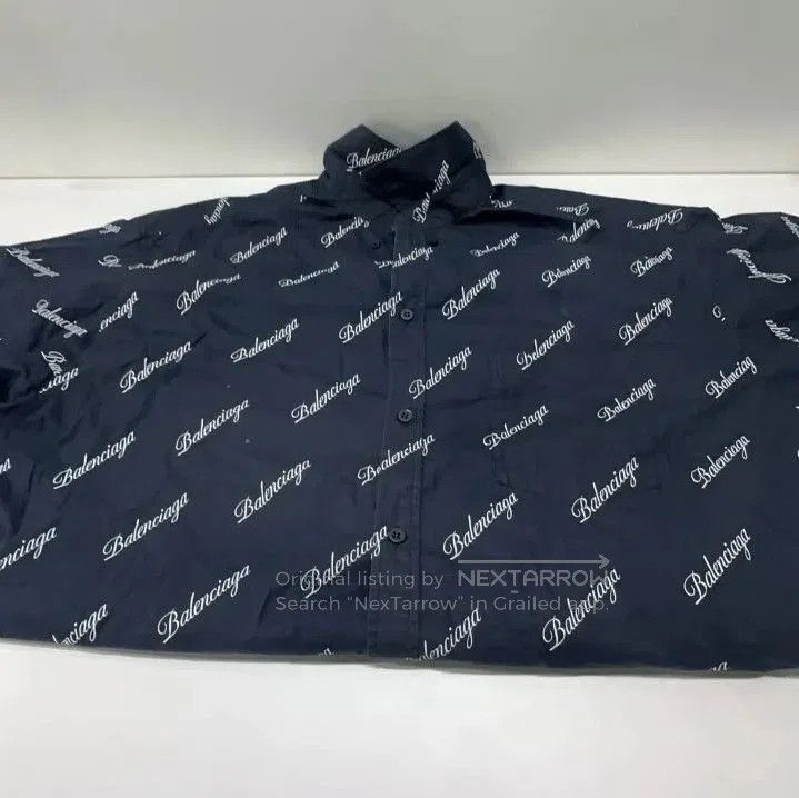 Balenciaga Balenciaga Black Logo Printed Short Sleeve Shirt. Size US M / EU 48-50 / 2 - 4 Thumbnail