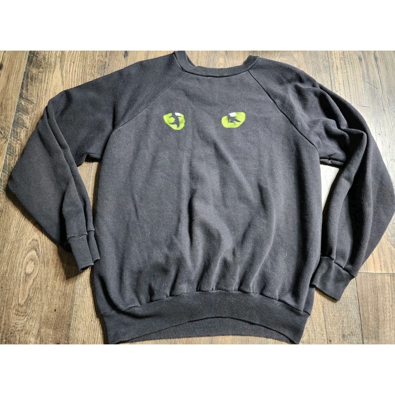 Doublet VINTAGE Tee Shirts Cat Sweatshirt Mens L Black 1981 Double Sided Pullover Graphic Print Crew Neck USA Size US L / EU 52-54 / 3 - 2 Thumbnail
