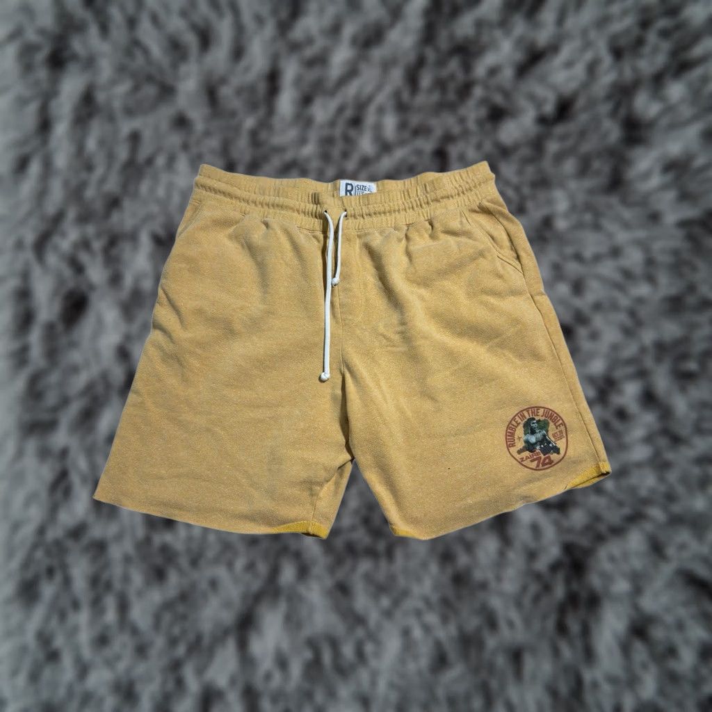 Roots Roots of Fight Muhammad Ali Rumble 1974 Shorts Sz 3XL Yellow Sweat Men Size US 39 - 1 Thumbnail