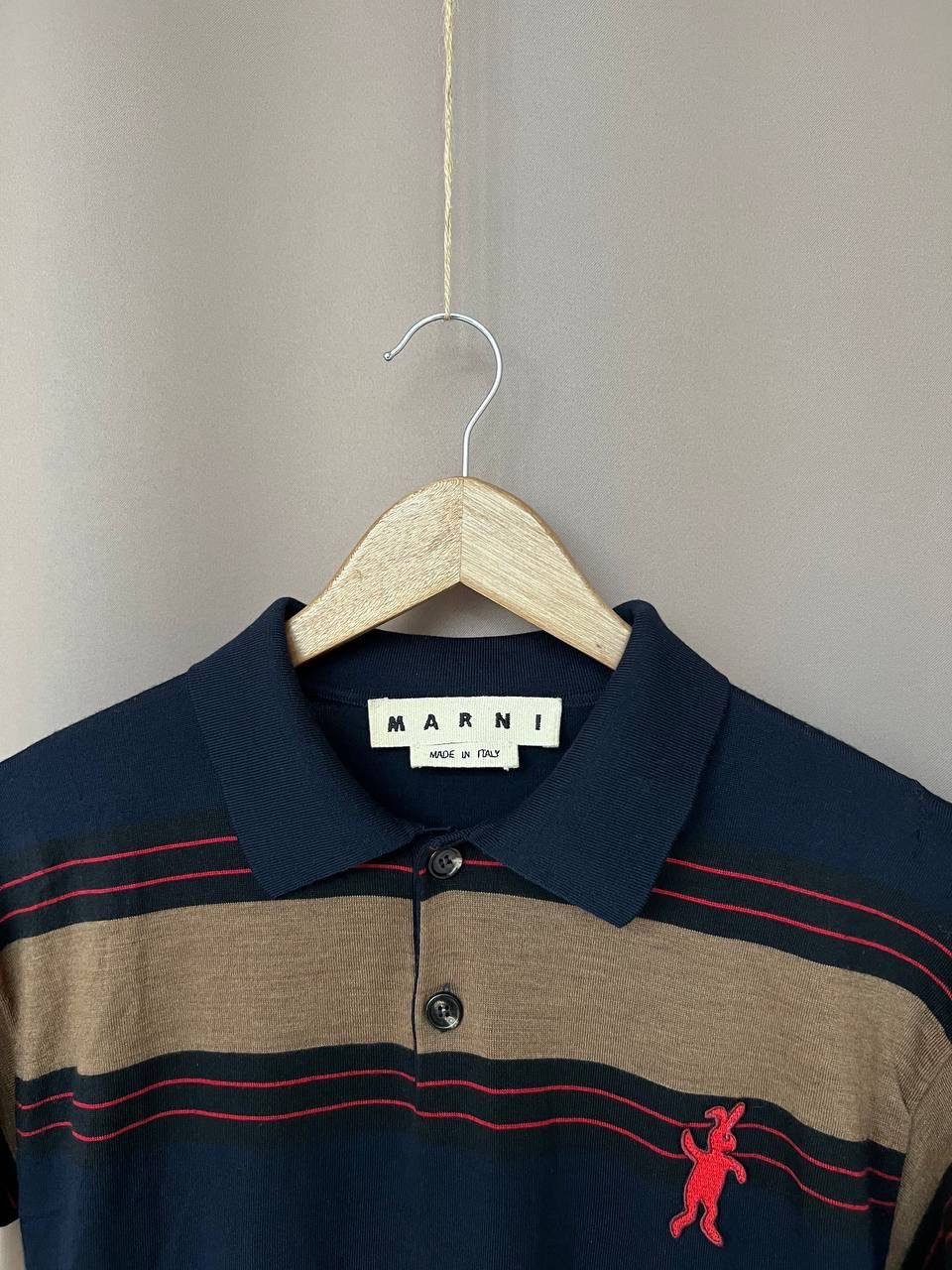 Marni Marni Wool Striped Polo Shirt Womens Size 48 Short Sleeve Size M / US 6-8 / IT 42-44 - 2 Thumbnail