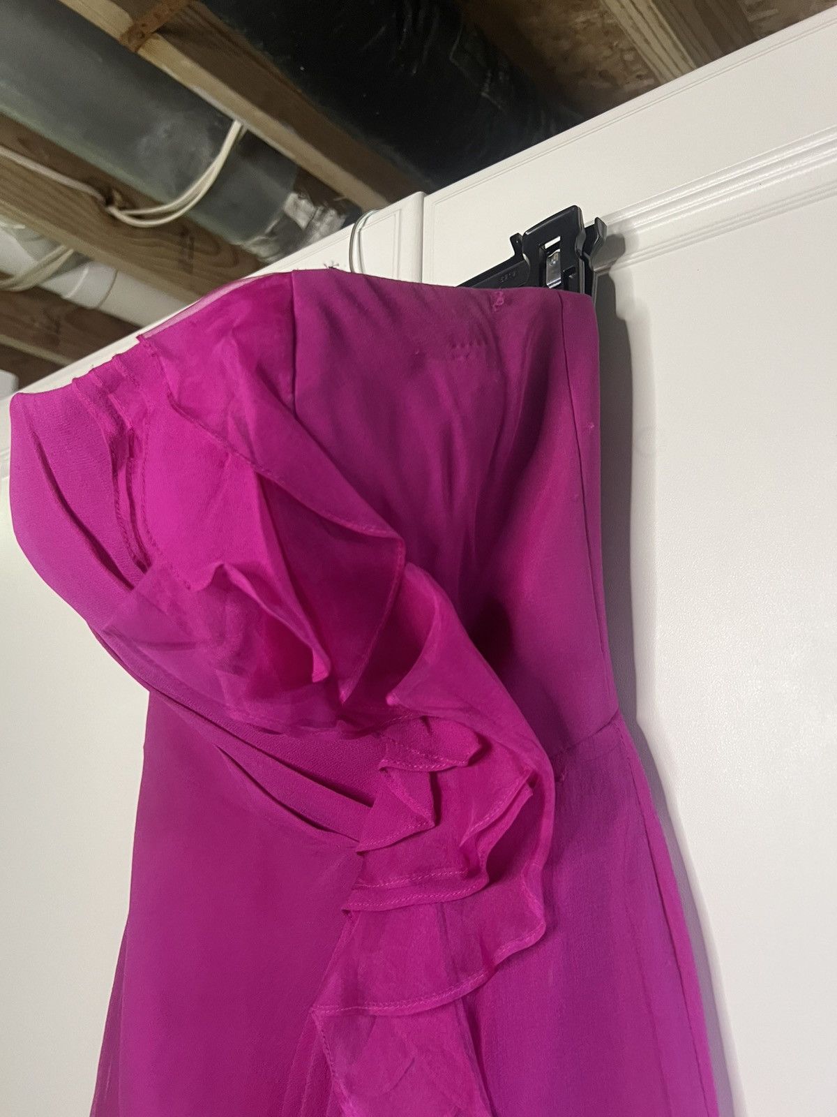 Vintage Y2K 100% Silk Ruffle Cocktail Dress Size XS / US 0-2 / IT 36-38 - 6 Thumbnail