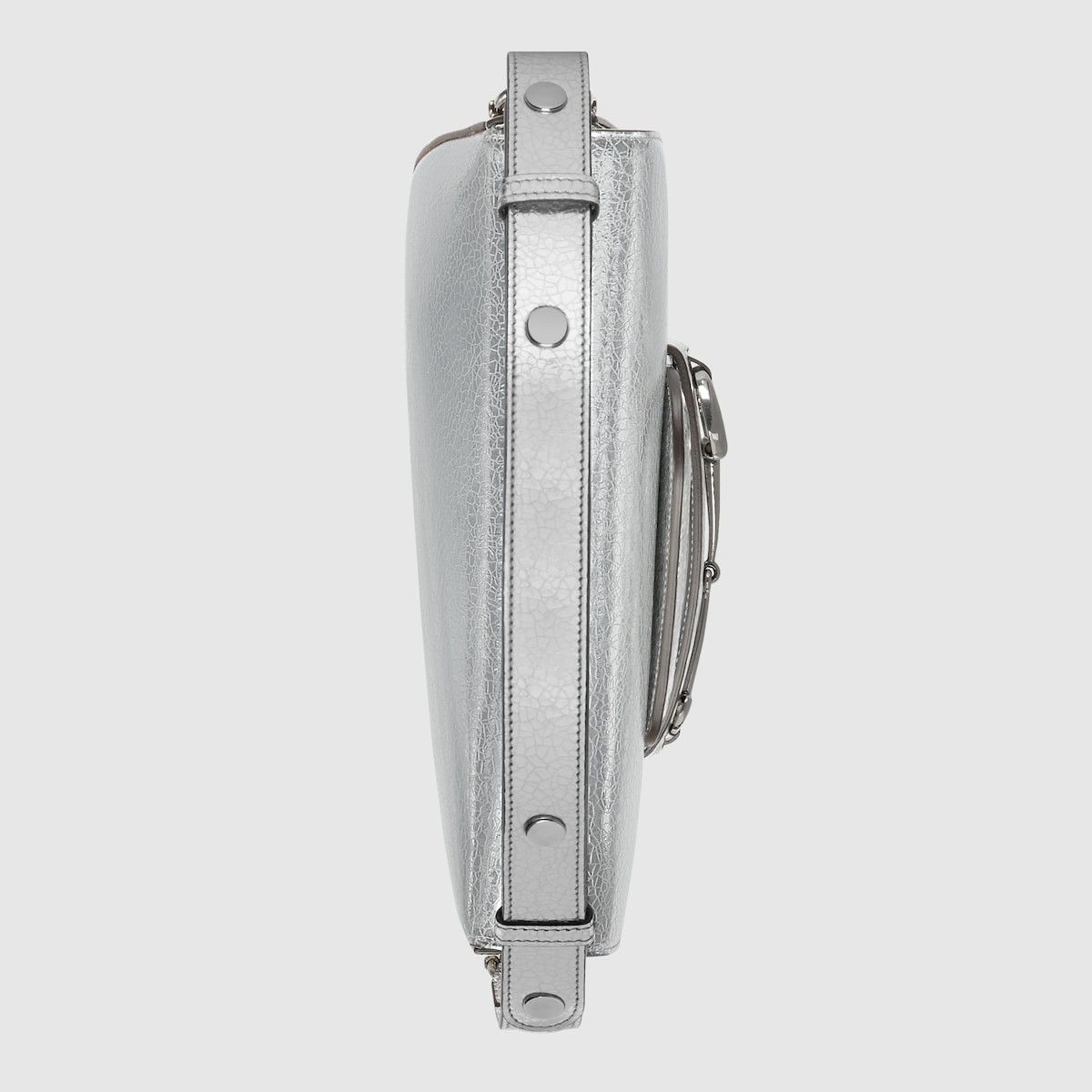 Gucci o1s1wg110225 Size: OS/ Horsebit Small Shoulder bag in Silver Size ONE SIZE - 8 Thumbnail