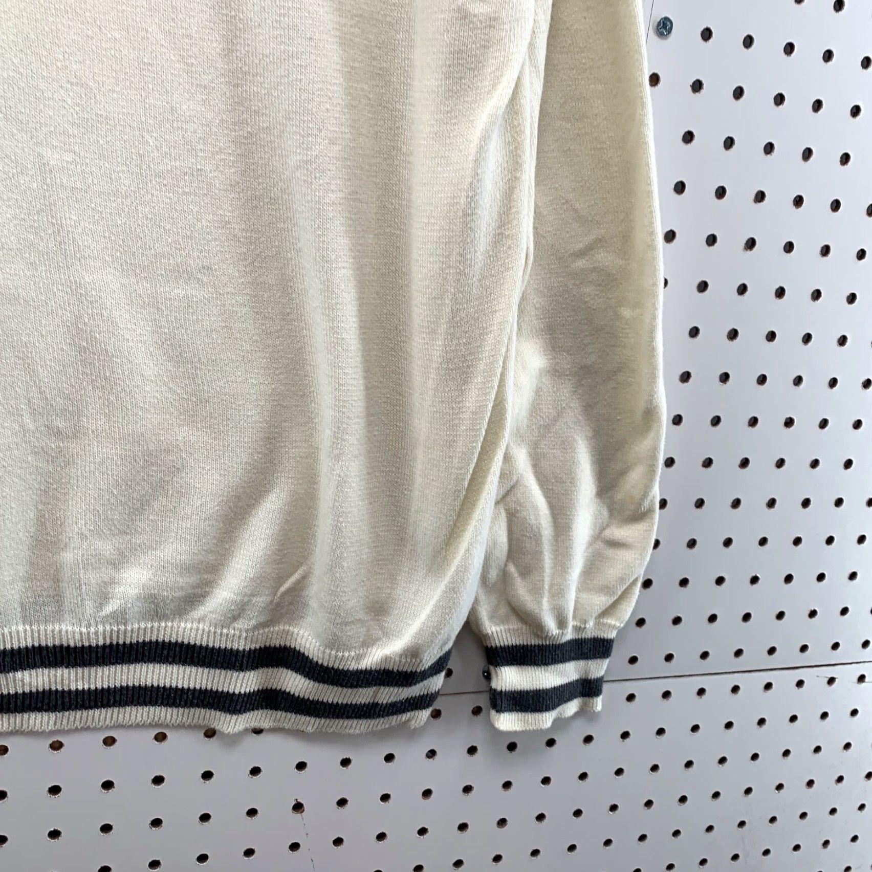 Lyle & Scott VINTAGE Lyle & Scott Sweater Shirt Men 1/4 Zip Mock Neck Ivory Medium Pullover Knit Cotton Casual Mens Size US M / EU 48-50 / 2 - 5 Thumbnail