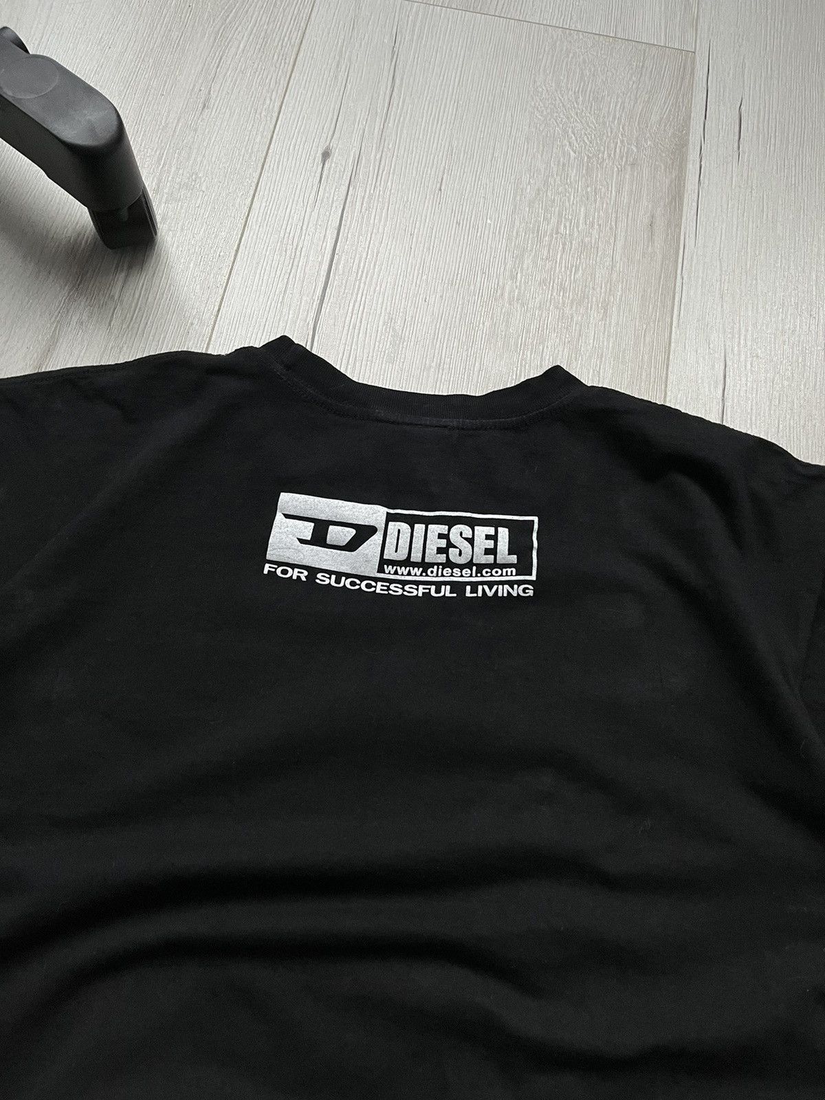 Diesel × Vintage Vintage 90s Diesel Big Logo Black Boxy T Shirt Japanese Size US XL / EU 56 / 4 - 6 Thumbnail