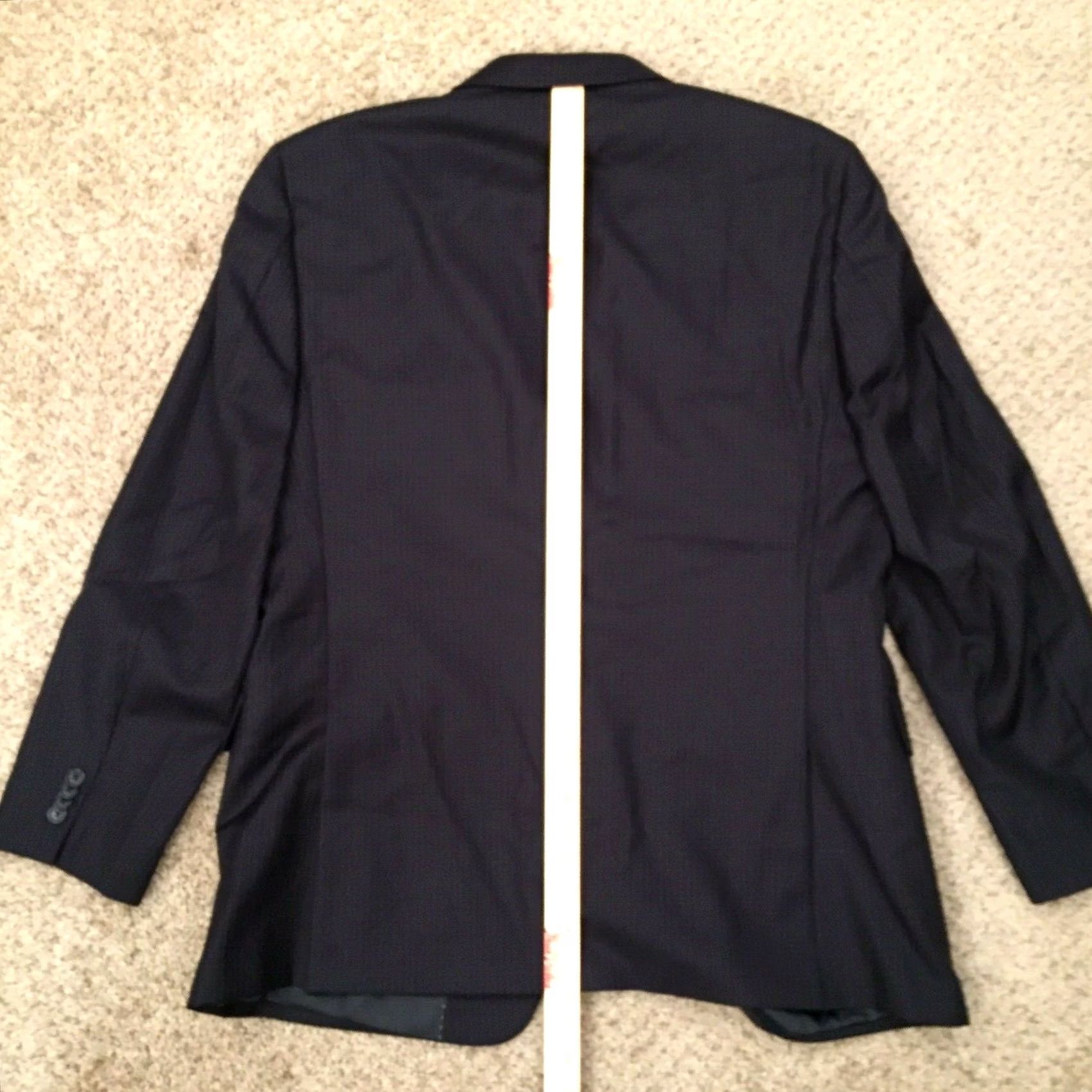 Tommy Hilfiger Tommy Hilfiger Blazer Mens 44 Reg Blue Wool Pinstripe Notch Lapel Striped Two-Button 2 Piece Regular Jacket Coat Size 44R - 7 Thumbnail