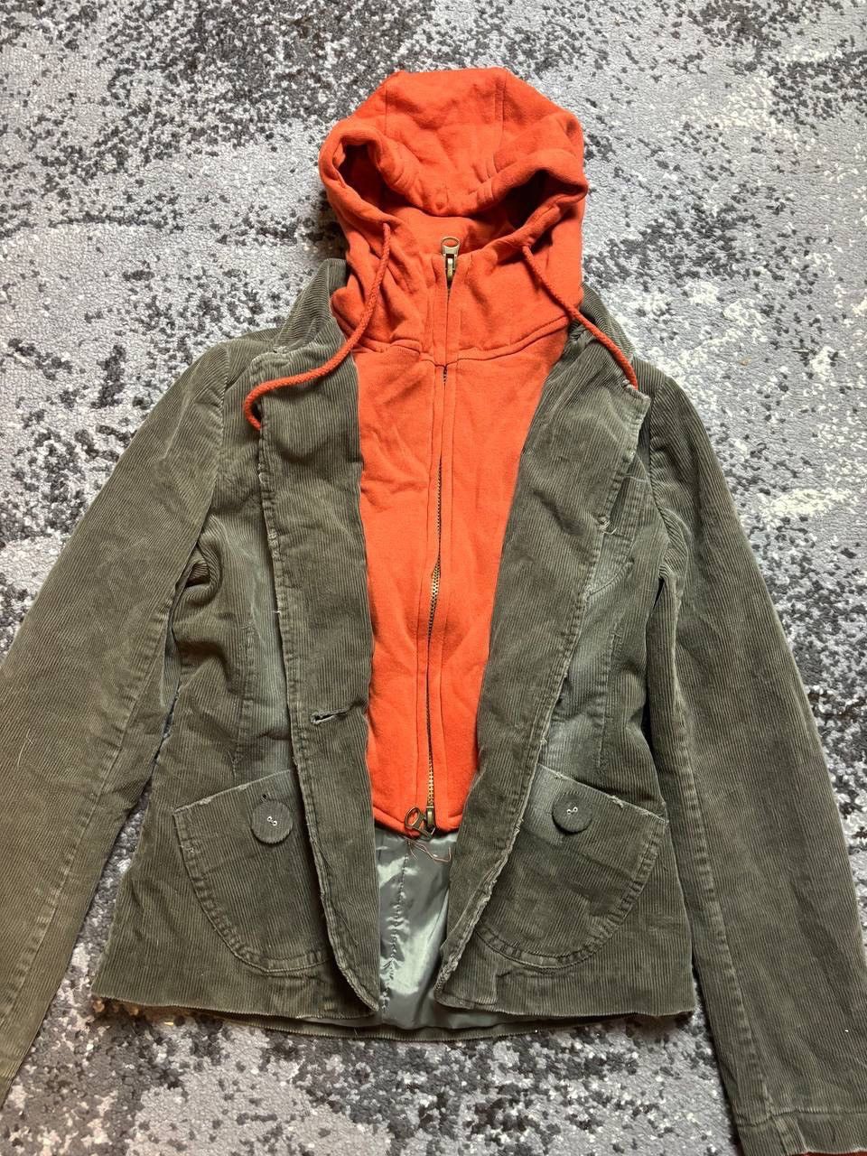 Designer × Vintage Vintage Y2K Velvet Hood Avantgarde Blaze Jacket Size US S / EU 44-46 / 1 - 1 Thumbnail