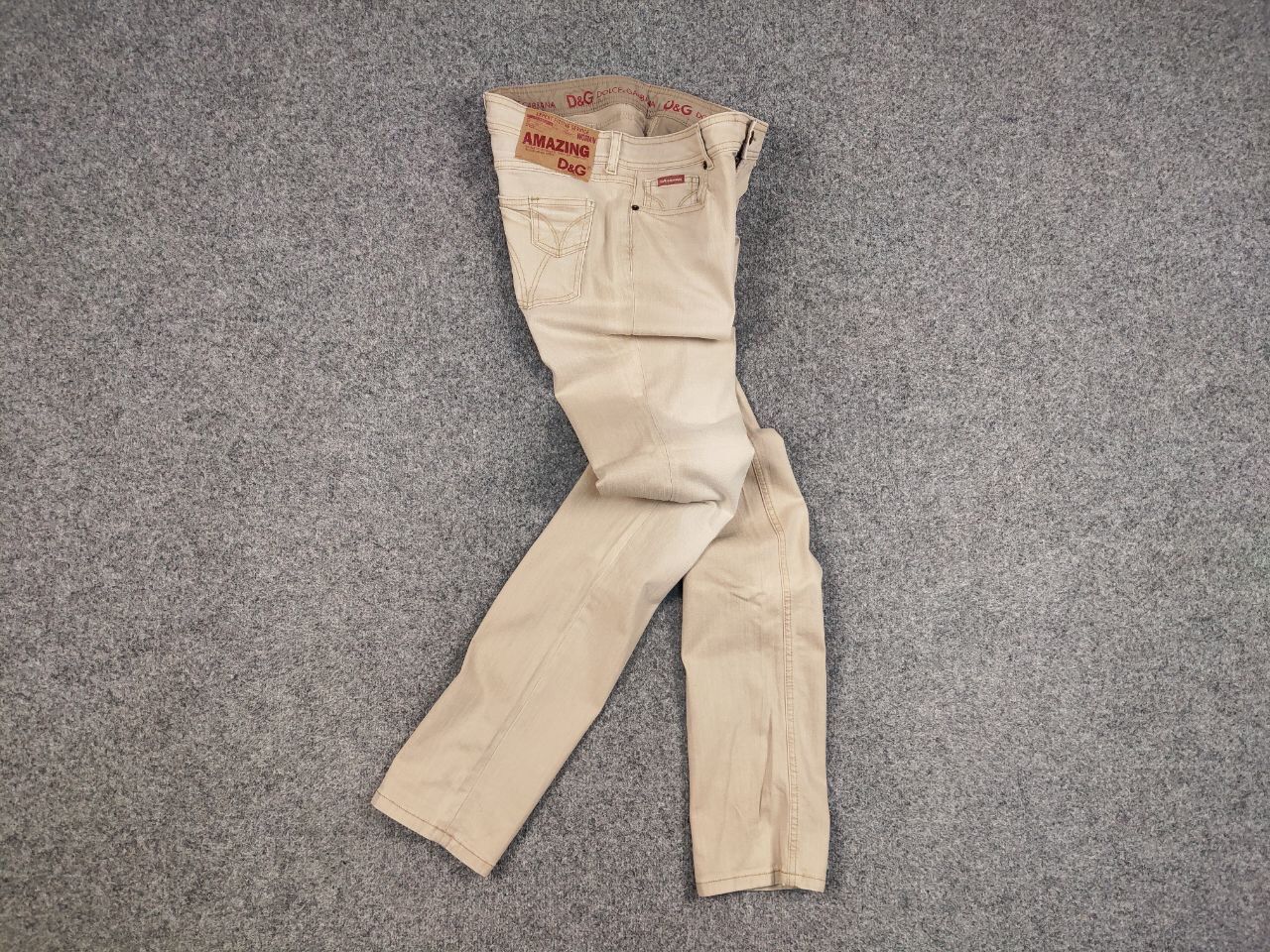 Dolce & Gabbana Vintage 90's Dolce & Gabbana amazing Beige denim tight Jeans Size 30" / US 8 / IT 44 - 15 Thumbnail