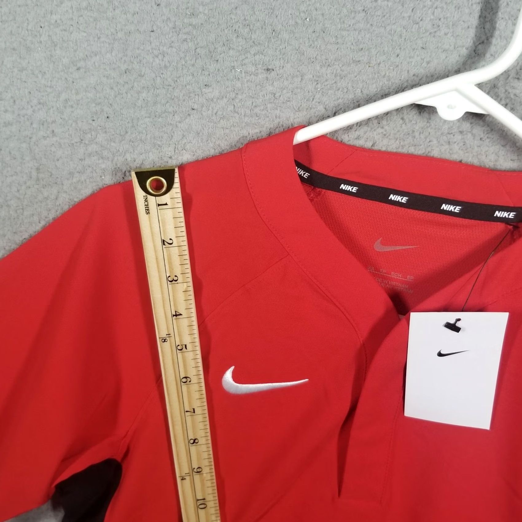 Nike Nike Men's Baseball Windshirt Short Sleeve Red XS Size US XS / EU 42 / 0 - 4 Thumbnail