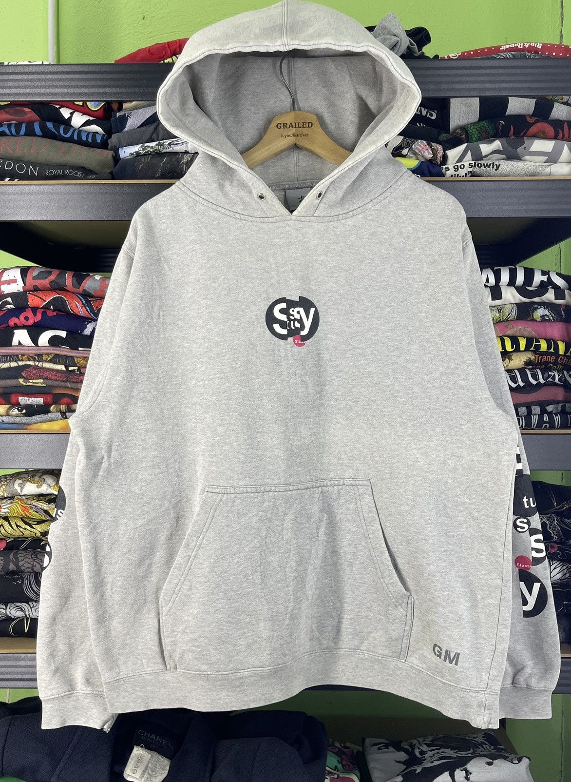 Stussy Vintage 90's Stussy GM Hoodie Grey Size US L / EU 52-54 / 3 - 2 Thumbnail