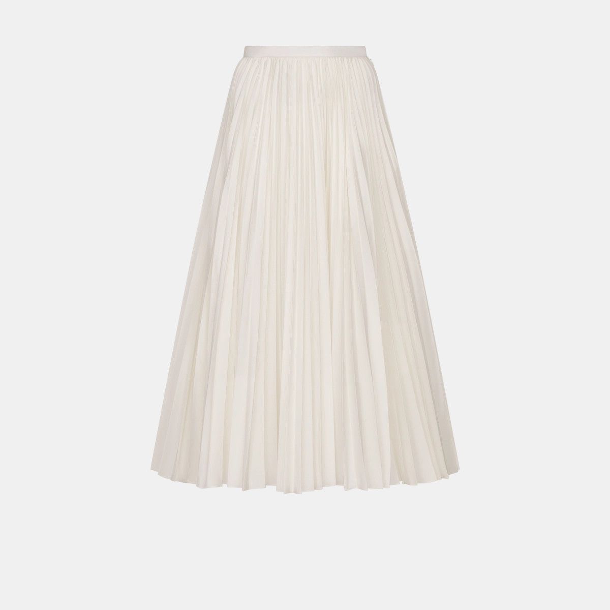 o1bcso1str0225 Flared Mid-Length Skirt in Ecru