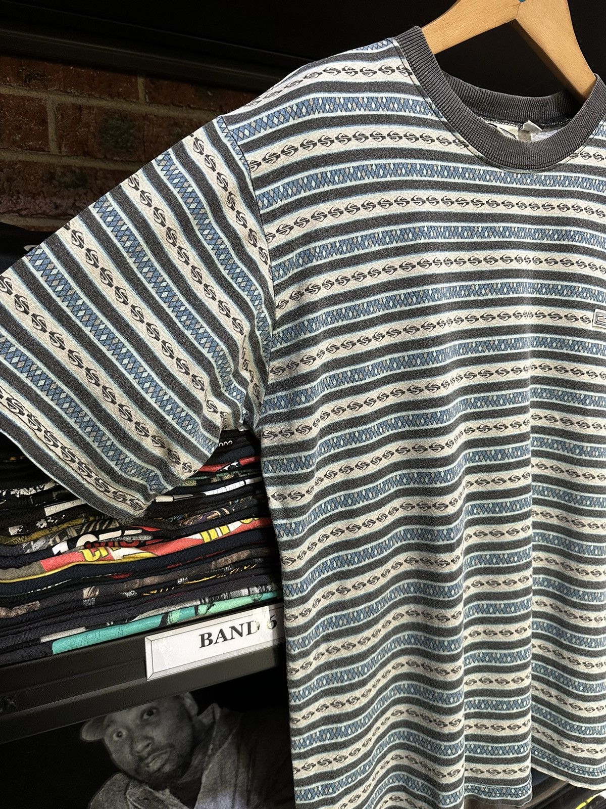 Quiksilver × Vintage Vintage 80s Quiksilver Striped Tee Size US L / EU 52-54 / 3 - 5 Thumbnail
