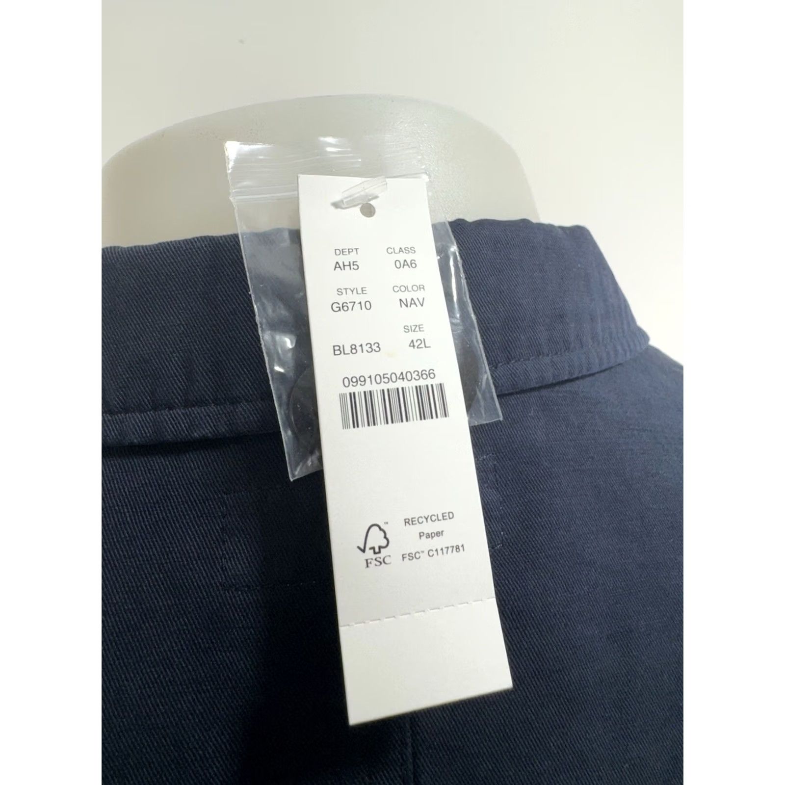 Wallace & Barnes Wallace & Barnes Blazer Jacket - Linen Blend Long 42 Long Unstructured Blue Mens Size 42R - 4 Thumbnail