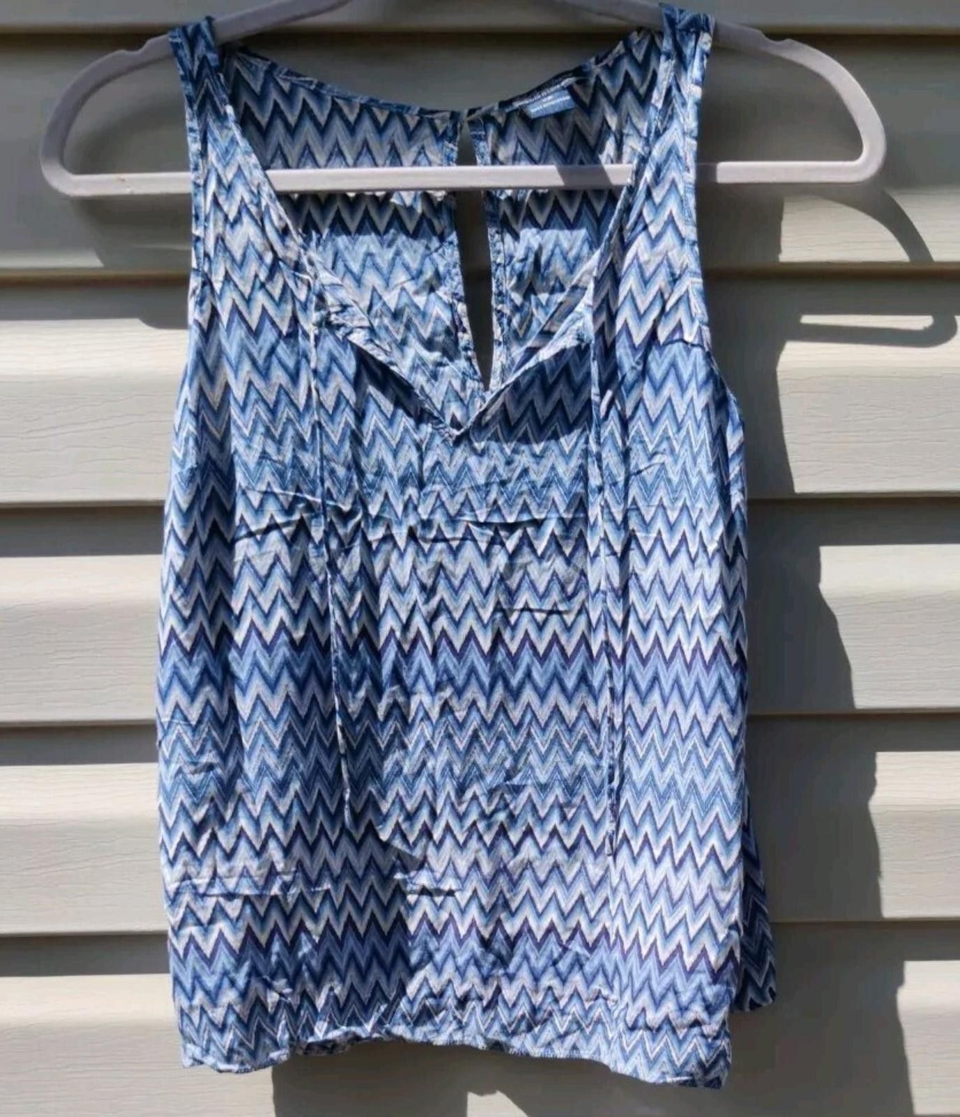 Lucky Brand Lucky Brand Womens Blouse Top Zig Zag Chevron Pattern Sz XS Size XS / US 0-2 / IT 36-38 - 3 Thumbnail