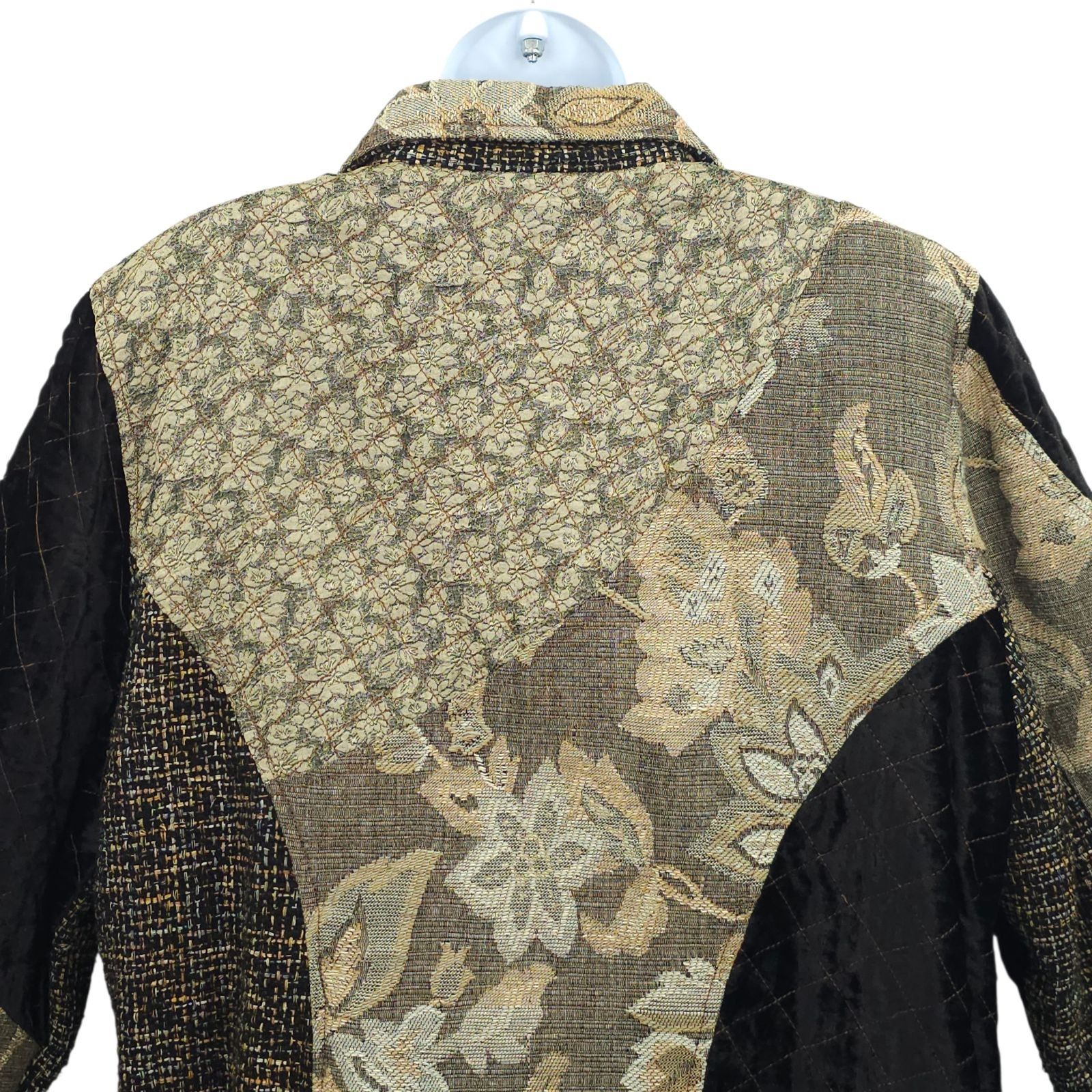 Other Yak Magik Jacket XL Floral Tapestry Patchwork Quilted Velvet Size XL / US 12-14 / IT 48-50 - 17 Thumbnail