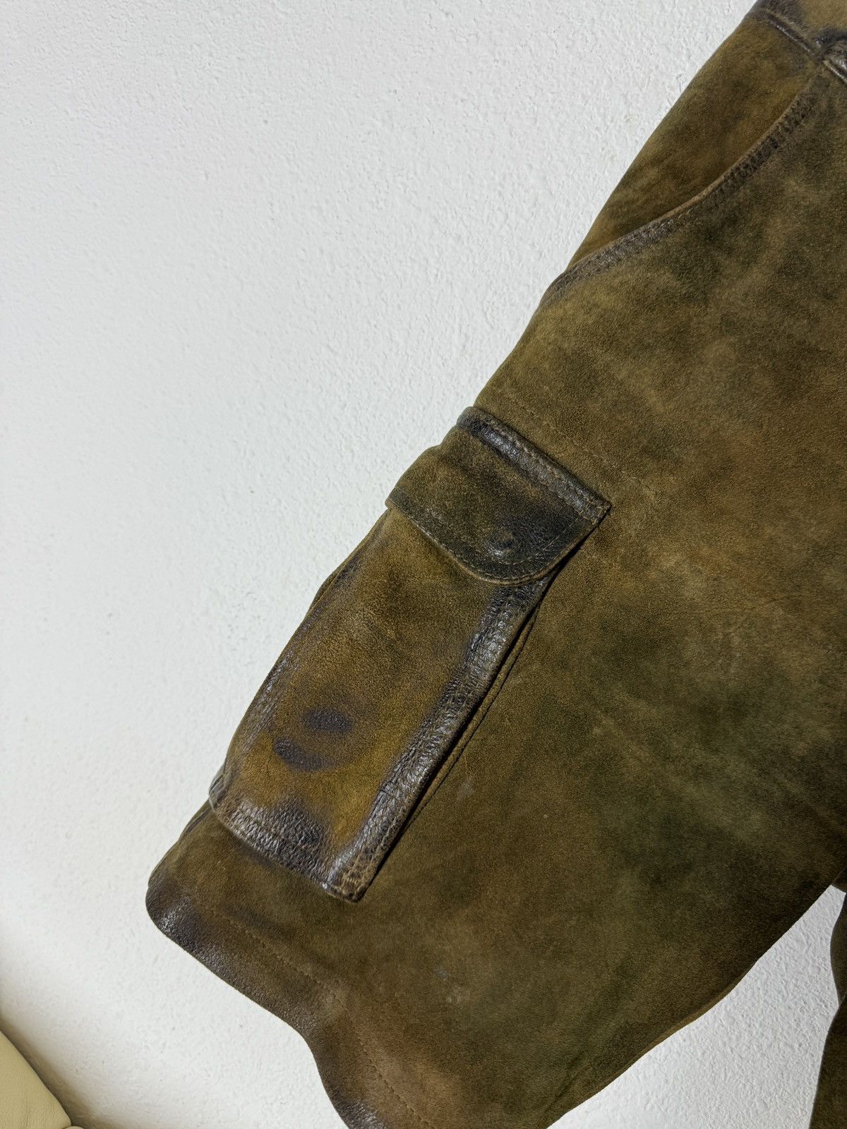 Genuine Leather Vintage Maddox Country Leather Cargo shorts Suede Size US 34 / EU 50 - 6 Thumbnail