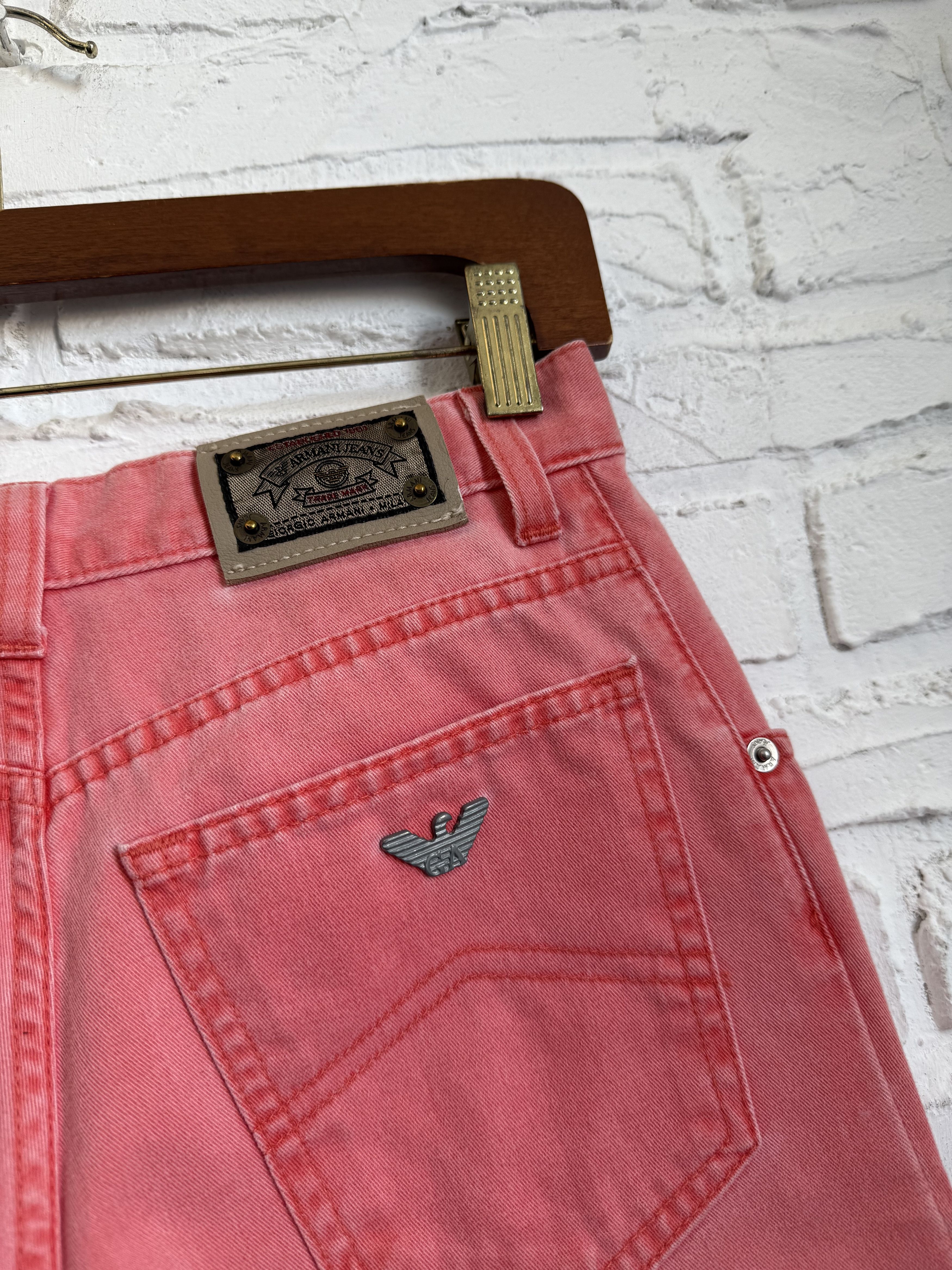 Giorgio Armani Archive 80s Giorgio Armani Junior GA Eagle pink denim jeans Size US 28 / EU 44 - 3 Thumbnail