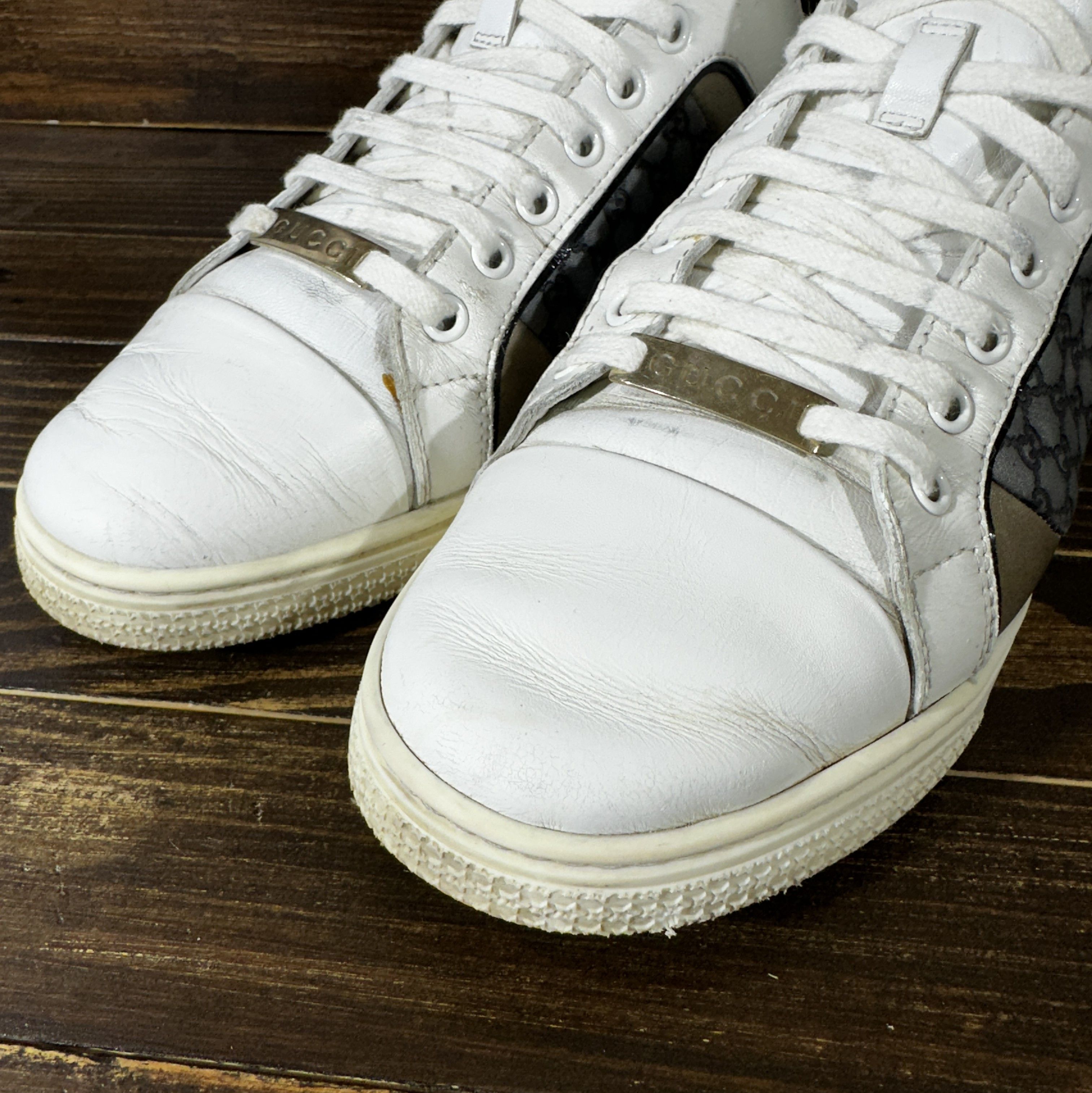 Gucci × Leather GUCCI Guccissima Monogram Leather Hi-Top Sneakers Italy Size US 9.5 / IT 39.5 - 21 Thumbnail