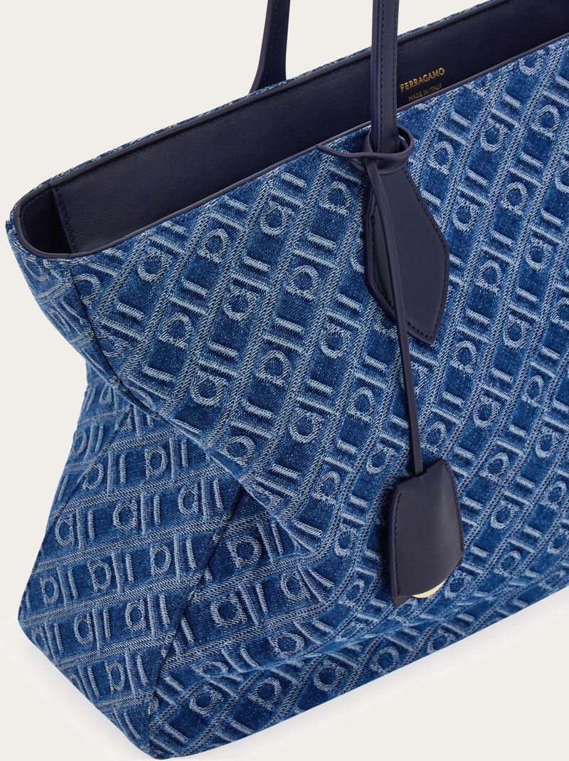 Salvatore Ferragamo o1s1rm0526 Size : OS / Tote Bag in Blue Size ONE SIZE - 4 Thumbnail